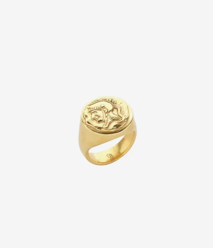 Gold Spartan Ring sold by Degs & Sal