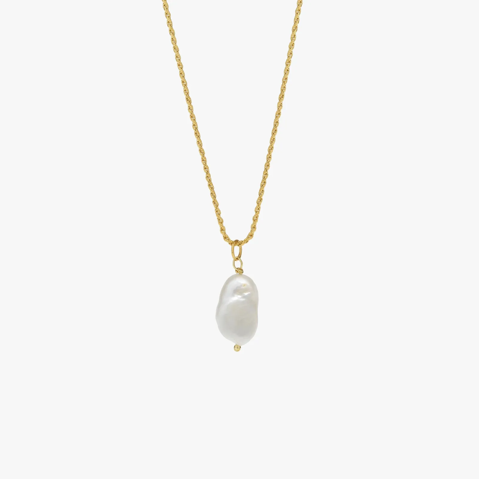 Gold Pearl Pendant Necklace sold by Degs & Sal