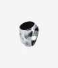Sterling Silver Hammered Signet Ring with Black Onyx Stone sold by Degs & Sal