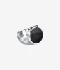 Sterling Silver Hammered Signet Ring with Black Onyx Stone sold by Degs & Sal