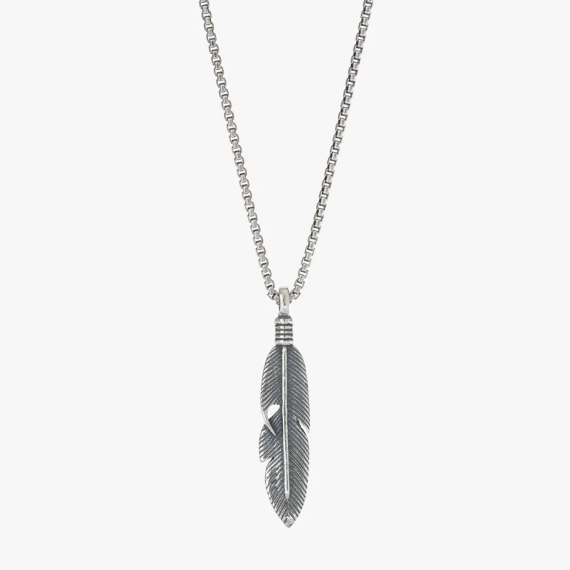 Sterling Silver Feather Necklace sold by Degs & Sal