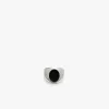 Sterling Silver Smooth Signet Ring with Black Onyx Stone sold by Degs & Sal