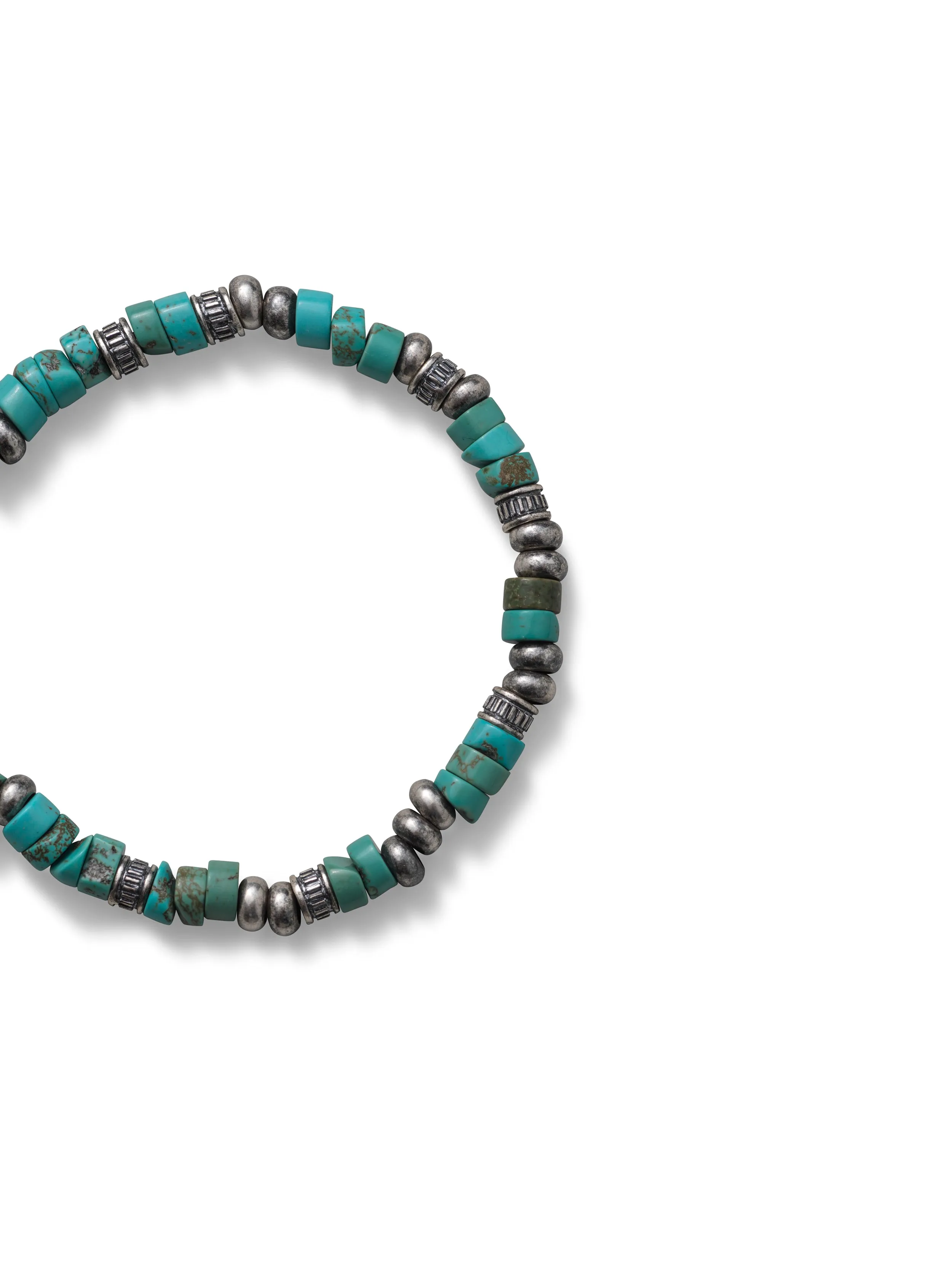 Turquoise & Sterling Silver Beaded Bracelet sold by Degs & Sal product image thumbnail 2