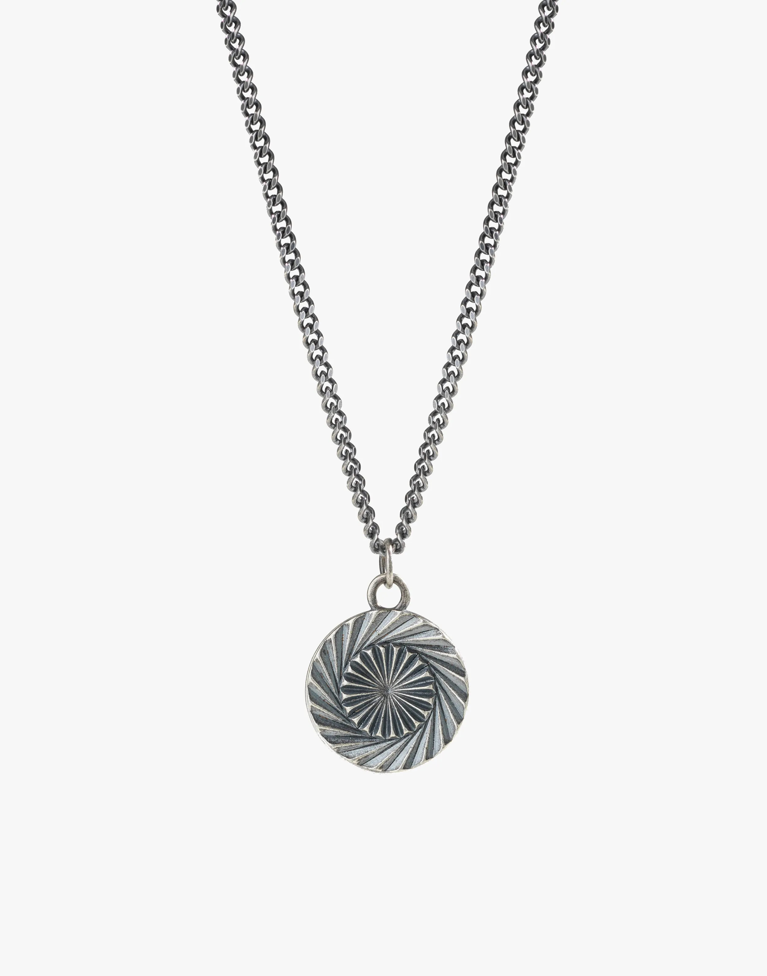 Sterling Silver Circular Pattern Necklace sold by Degs & Sal