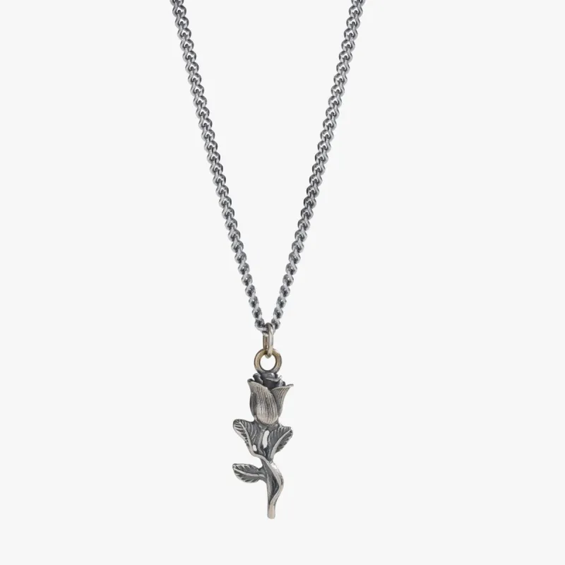 Sterling Silver Rose Necklace sold by Degs & Sal