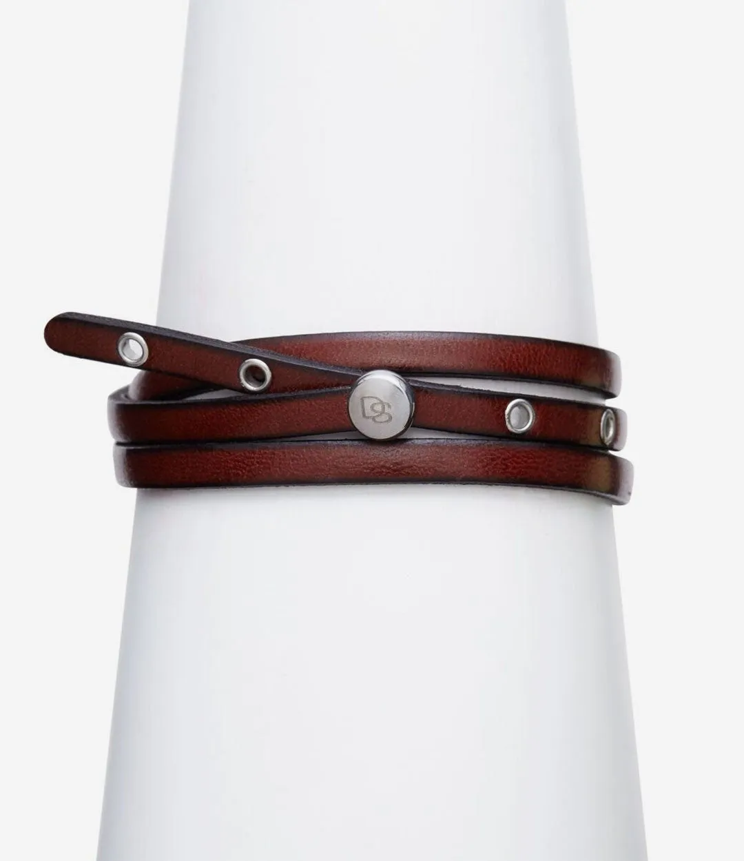 Sterling Silver Saddle Leather Adjustable Strap Bracelet sold by Degs & Sal
