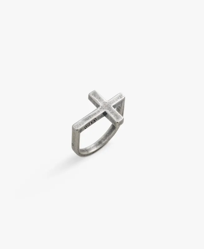 Sterling Silver Horizontal Cross Ring - PRIVATE SALE sold by Degs & Sal
