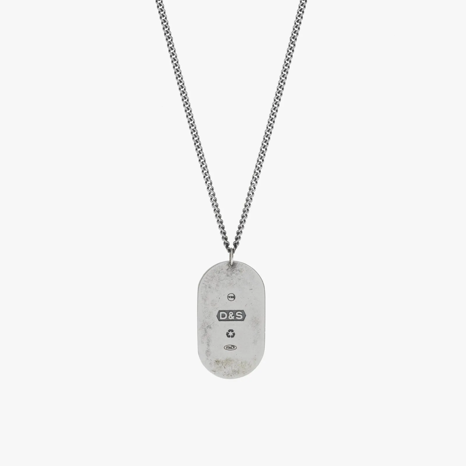 Sterling Silver Stone Dog Tag Necklace - Pendant Only - PRIVATE SALE sold by Degs & Sal product image thumbnail 3