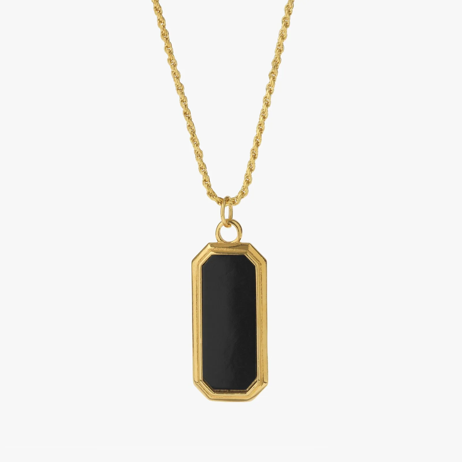 Gold Frame Pendant Necklace with Black Onyx - Pendant Only - PRIVATE SALE sold by Degs & Sal product image thumbnail 3