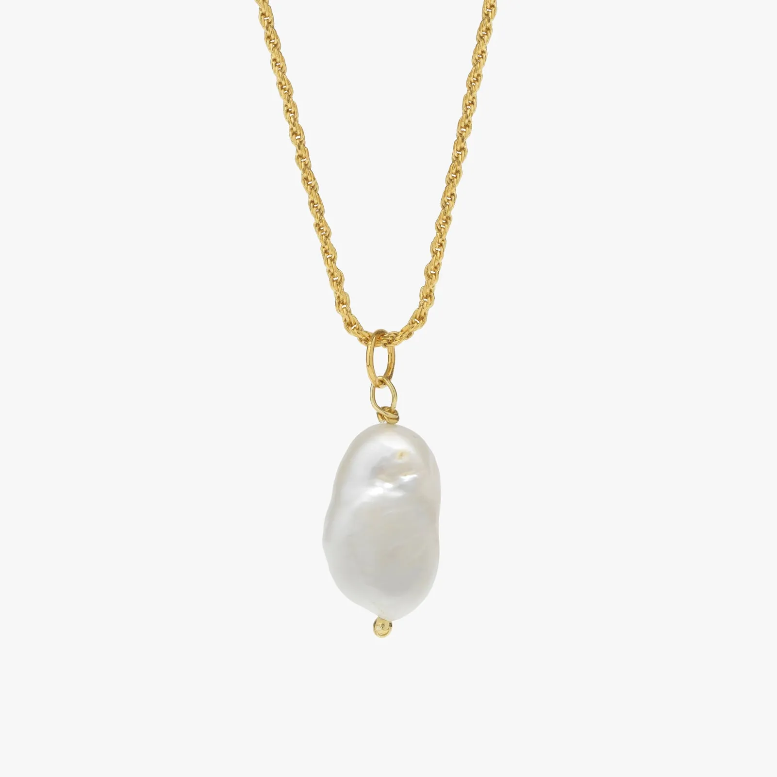 Gold Pearl Pendant Necklace - 24 inch - PRIVATE SALE sold by Degs & Sal product image thumbnail 3