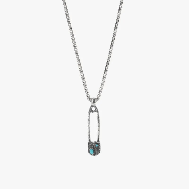 Sterling Silver Safety Pin Necklace - Pendant Only - PRIVATE SALE sold by Degs & Sal