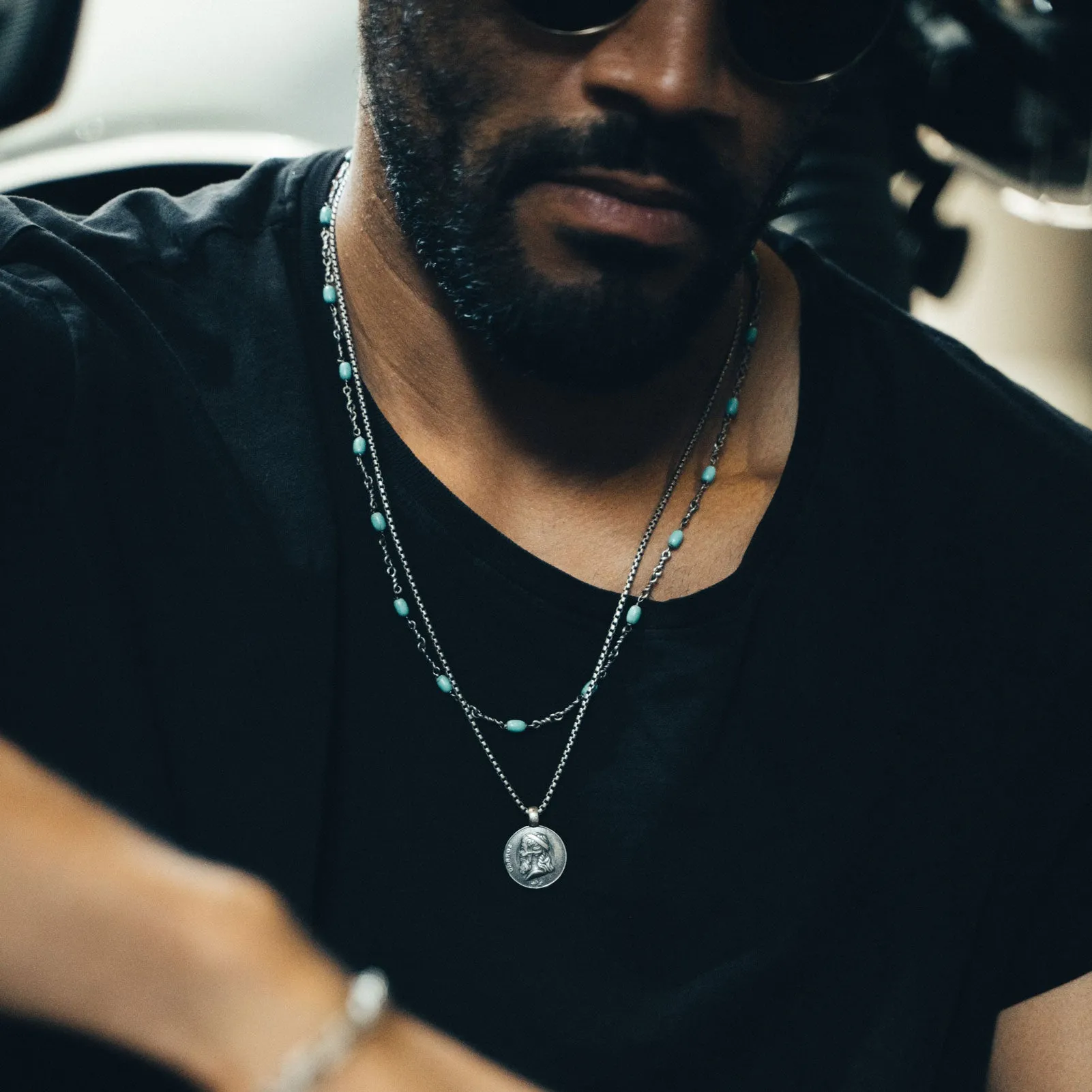 Sterling Silver Ancient Greek Skull Coin Necklace - Pendant Only - PRIVATE SALE sold by Degs & Sal product image thumbnail 4