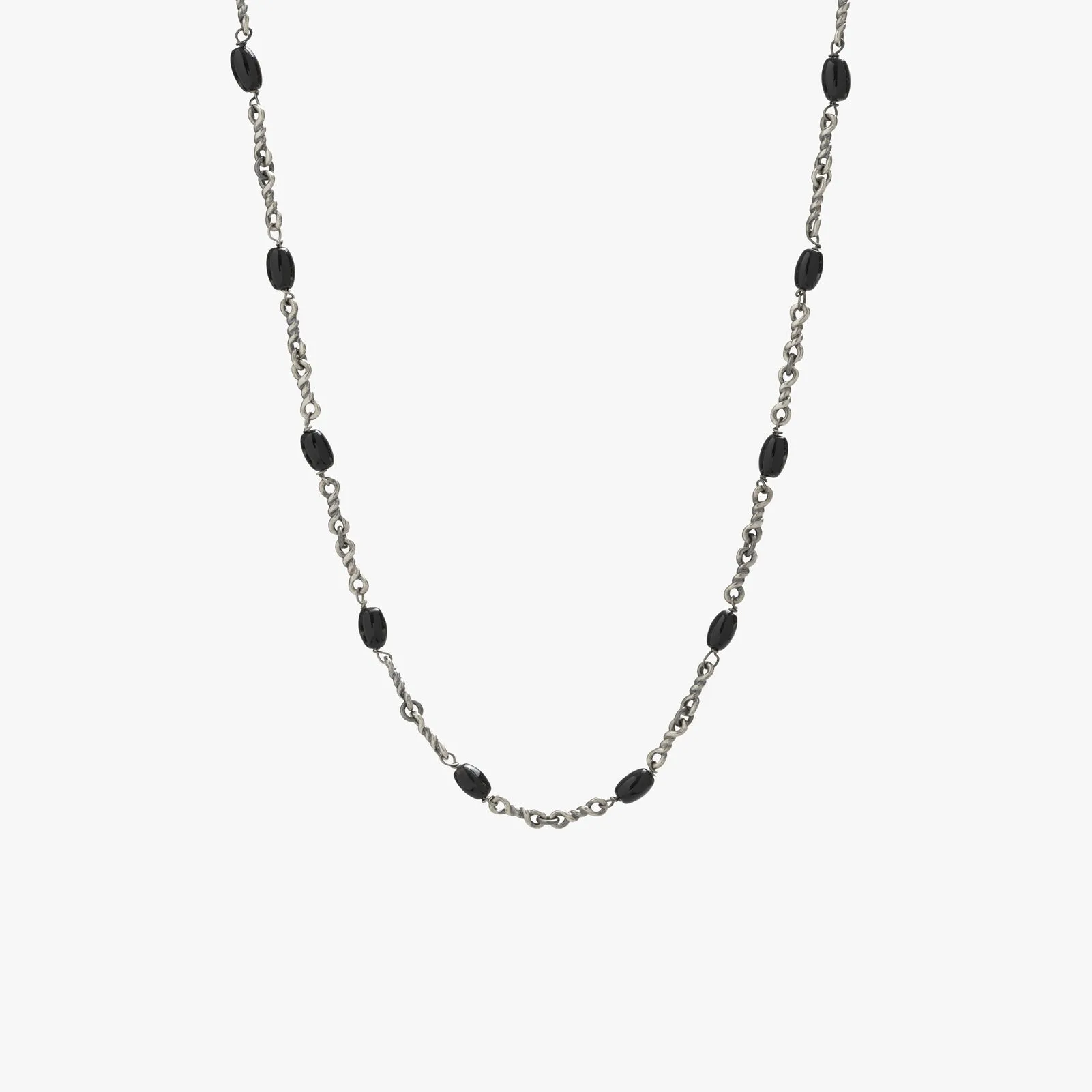 Sterling Silver Black Onyx Twisted Cable Chain Necklace - 24 inch - PRIVATE SALE sold by Degs & Sal