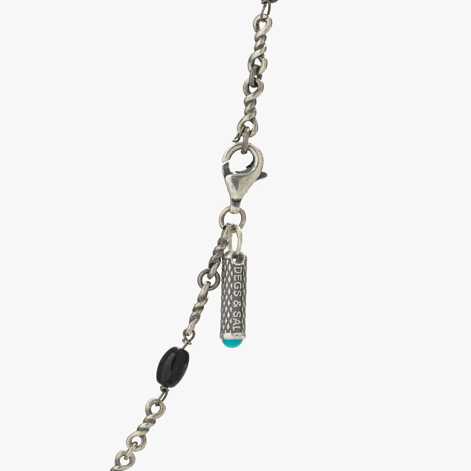 Sterling Silver Black Onyx Twisted Cable Chain Necklace - 24 inch - PRIVATE SALE sold by Degs & Sal product image thumbnail 3