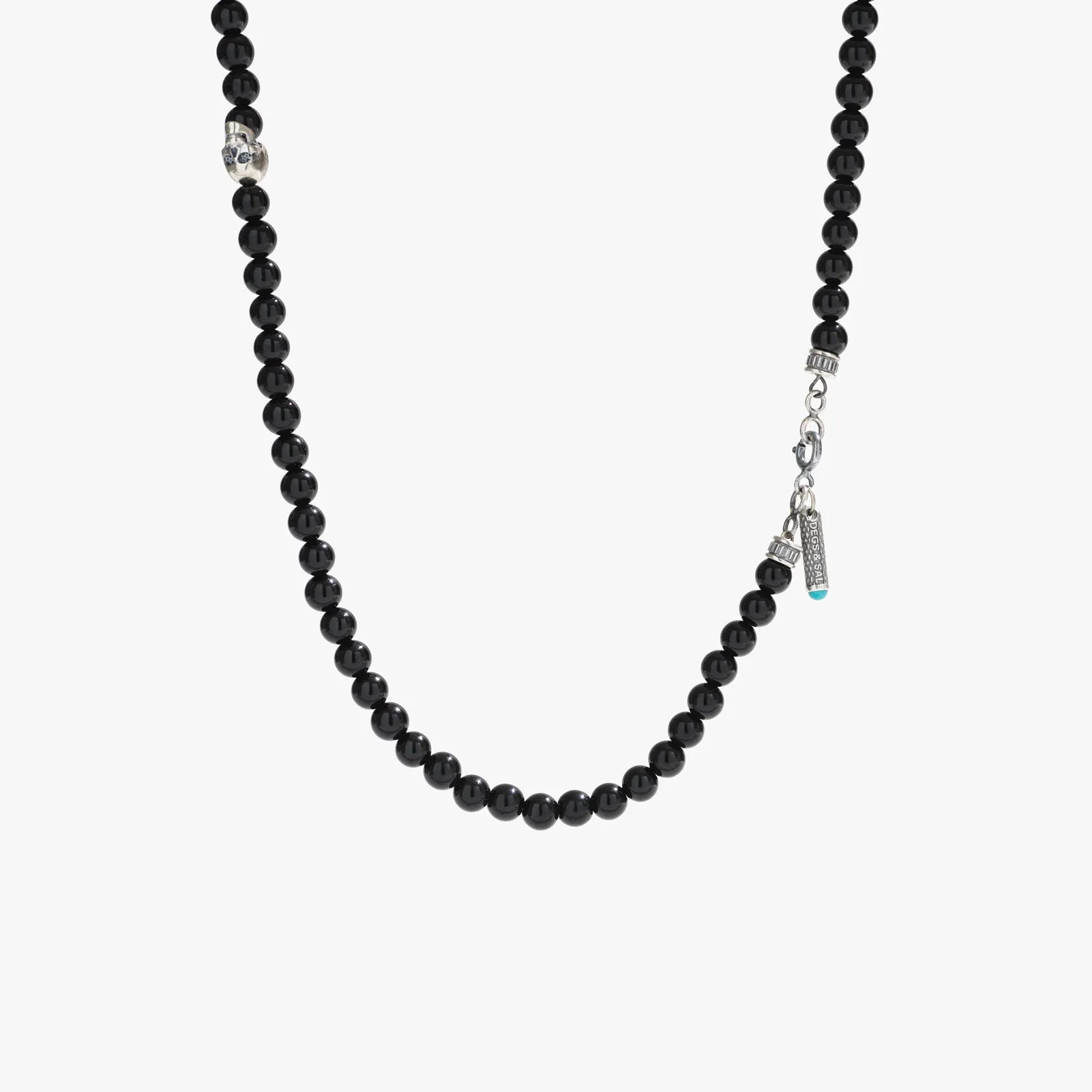 Sterling Silver & Black Onyx Beaded Necklace - PRIVATE SALE sold by Degs & Sal product image thumbnail 5