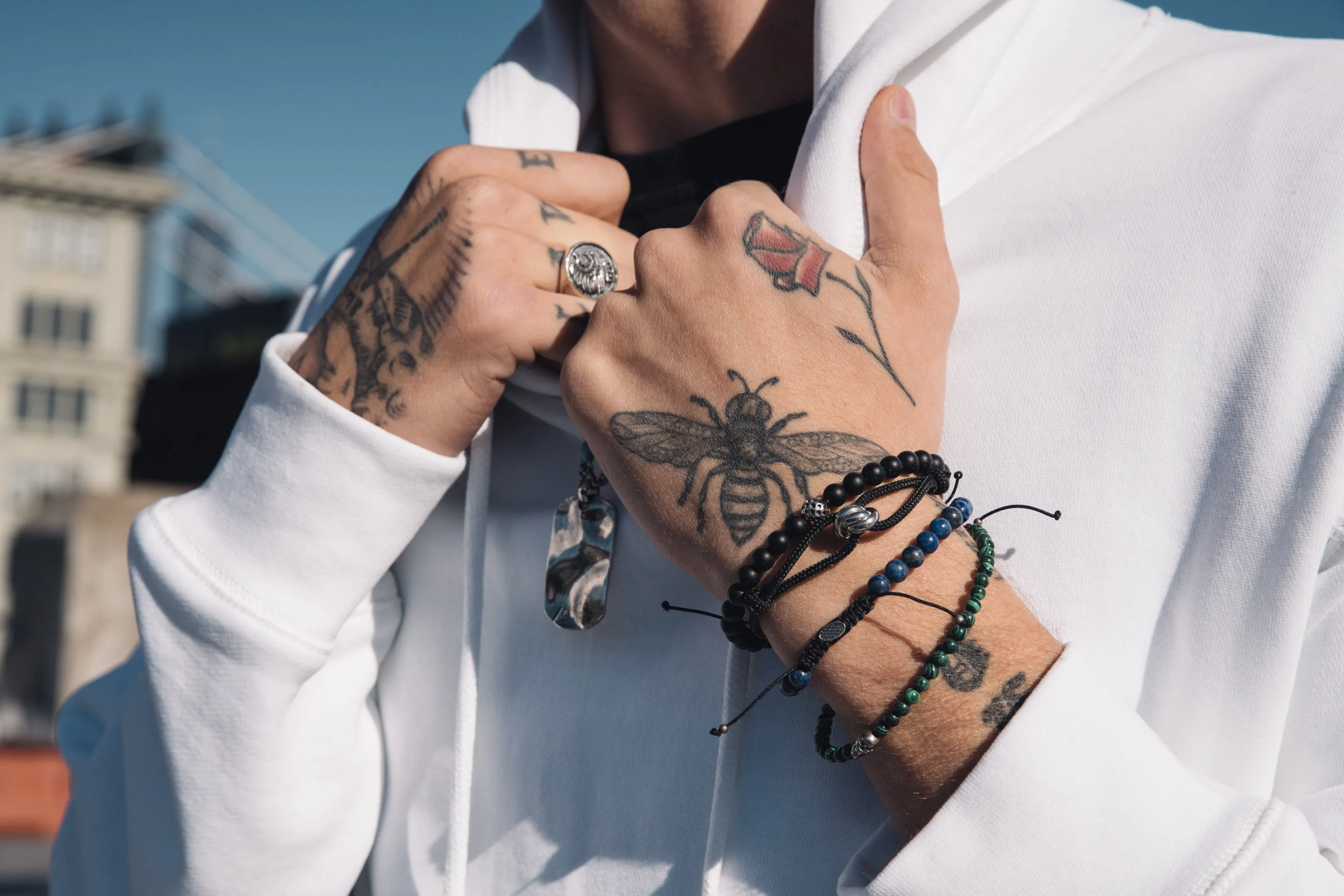 Sterling Silver Black Trinity Bracelet - PRIVATE SALE sold by Degs & Sal product image thumbnail 2