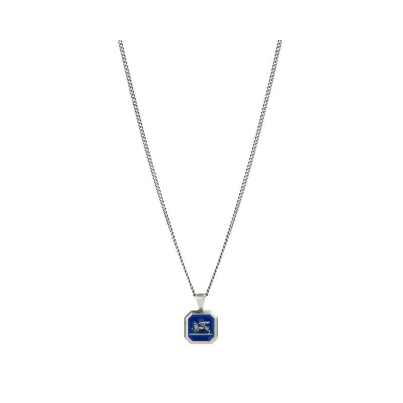 Royal Blue Venetian Lion Pendant Necklace sold by Degs & Sal