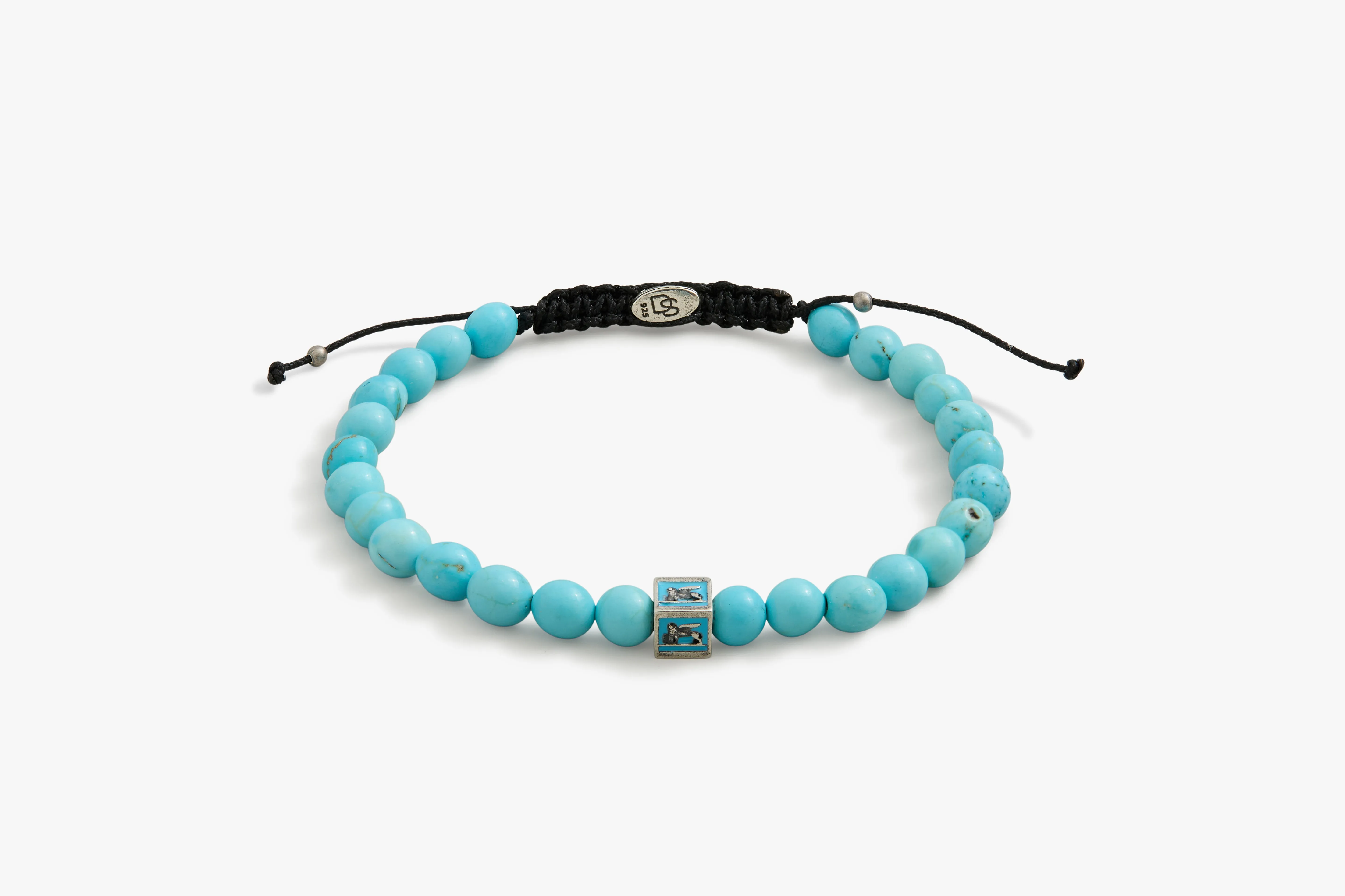 Turquoise Venetian Lion Bracelet with Turquoise Beads sold by Degs & Sal