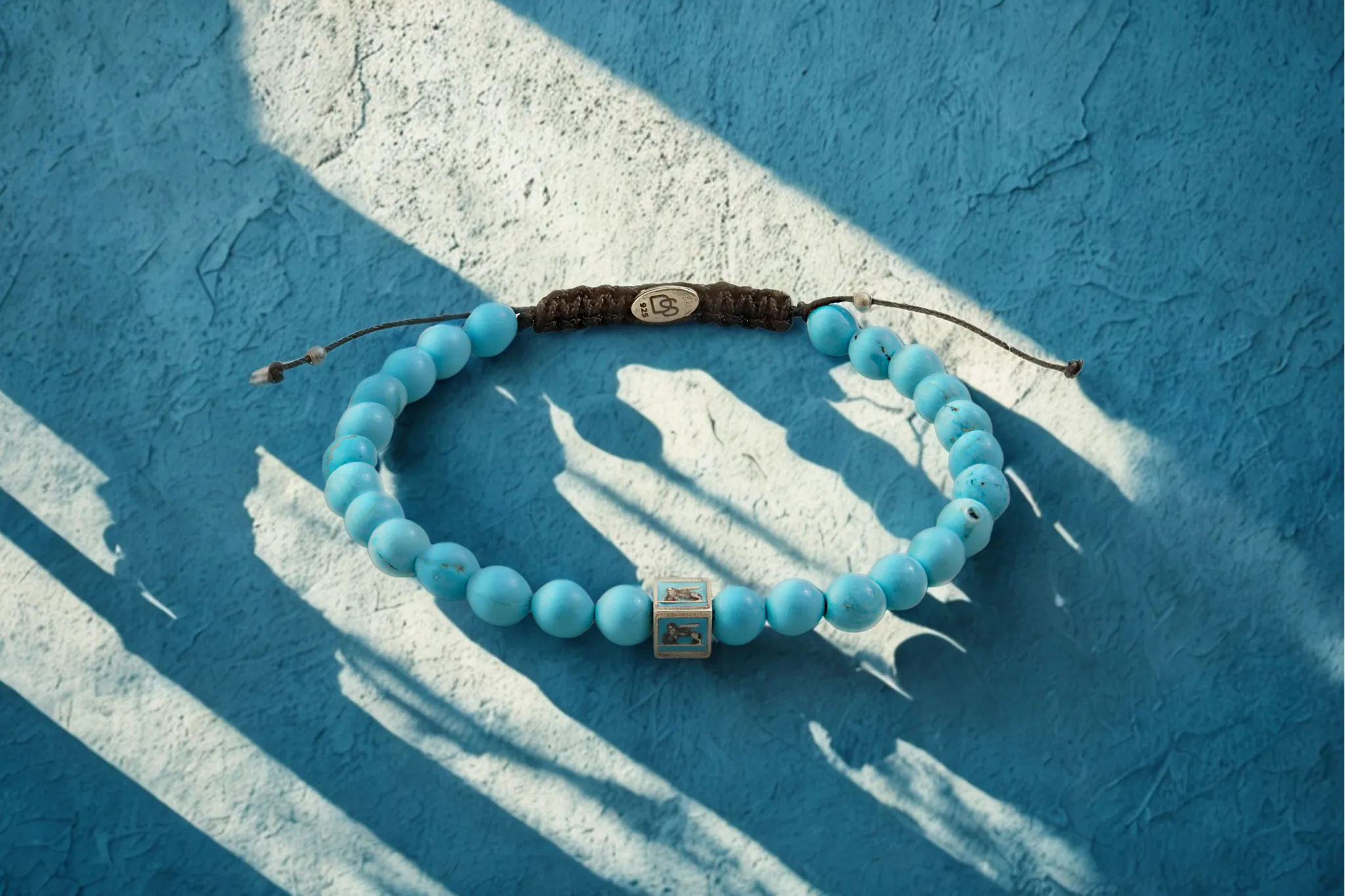 Turquoise Venetian Lion Bracelet with Turquoise Beads sold by Degs & Sal product image thumbnail 2