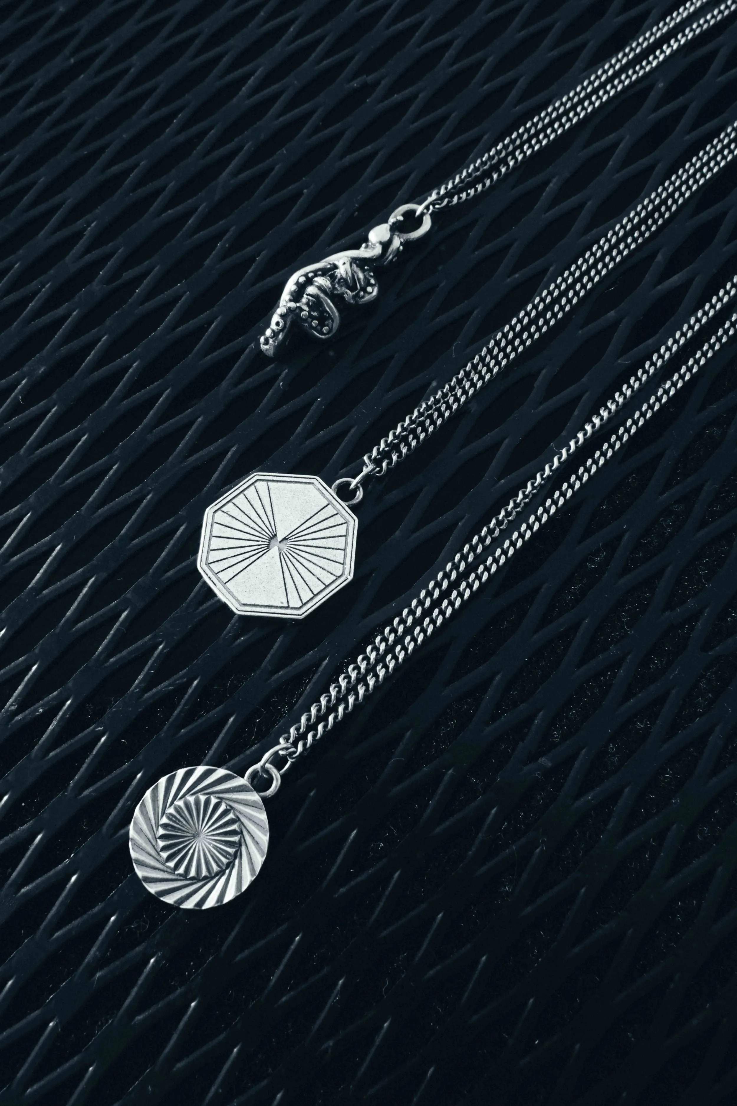 Sterling Silver Circular Pattern Necklace - 24 inch - PRIVATE SALE sold by Degs & Sal product image thumbnail 4