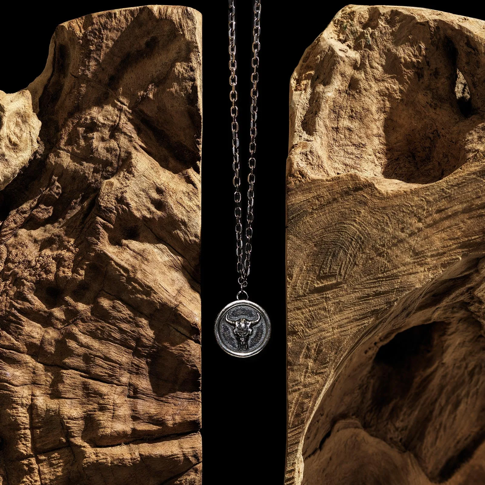 Sterling Silver Bull Skull Pendant Necklace - 24 inch - PRIVATE SALE sold by Degs & Sal product image thumbnail 2