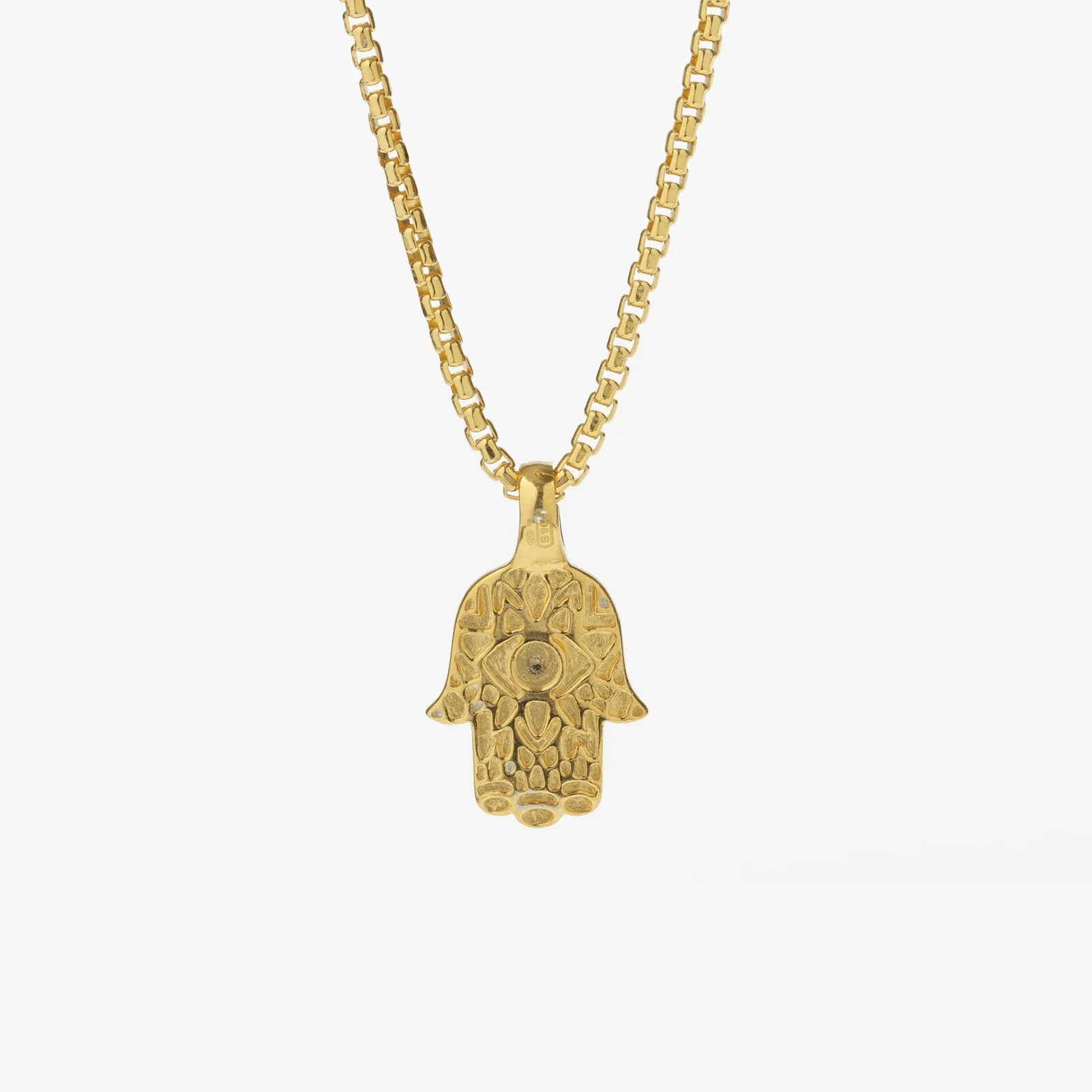 Gold Hamsa Necklace - Pendant and 24 inch - PRIVATE SALE sold by Degs & Sal product image thumbnail 2