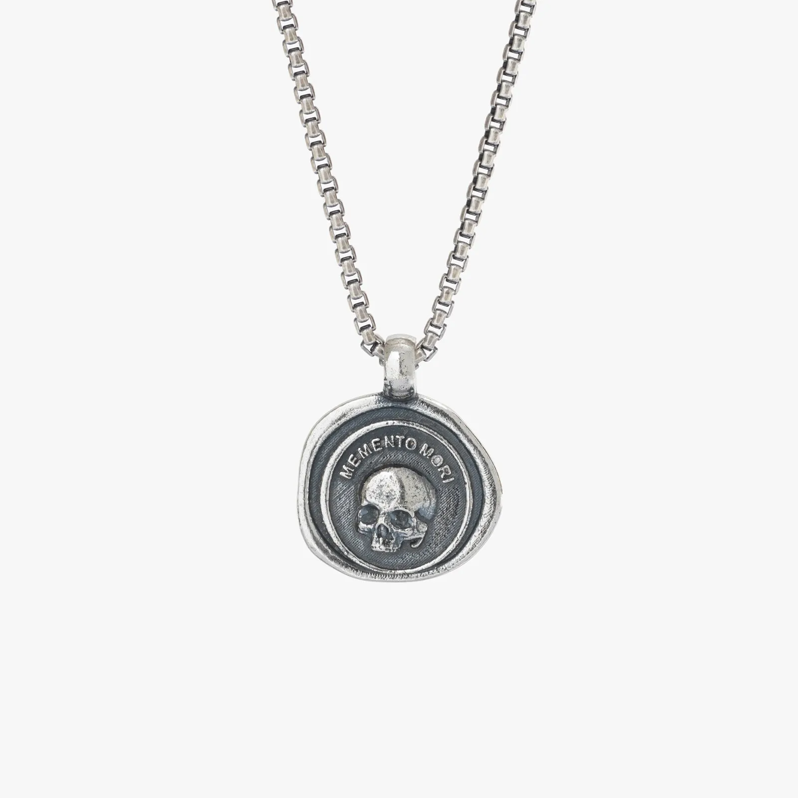 Sterling Silver Memento Mori Necklace - 24 inch - PRIVATE SALE sold by Degs & Sal product image thumbnail 4