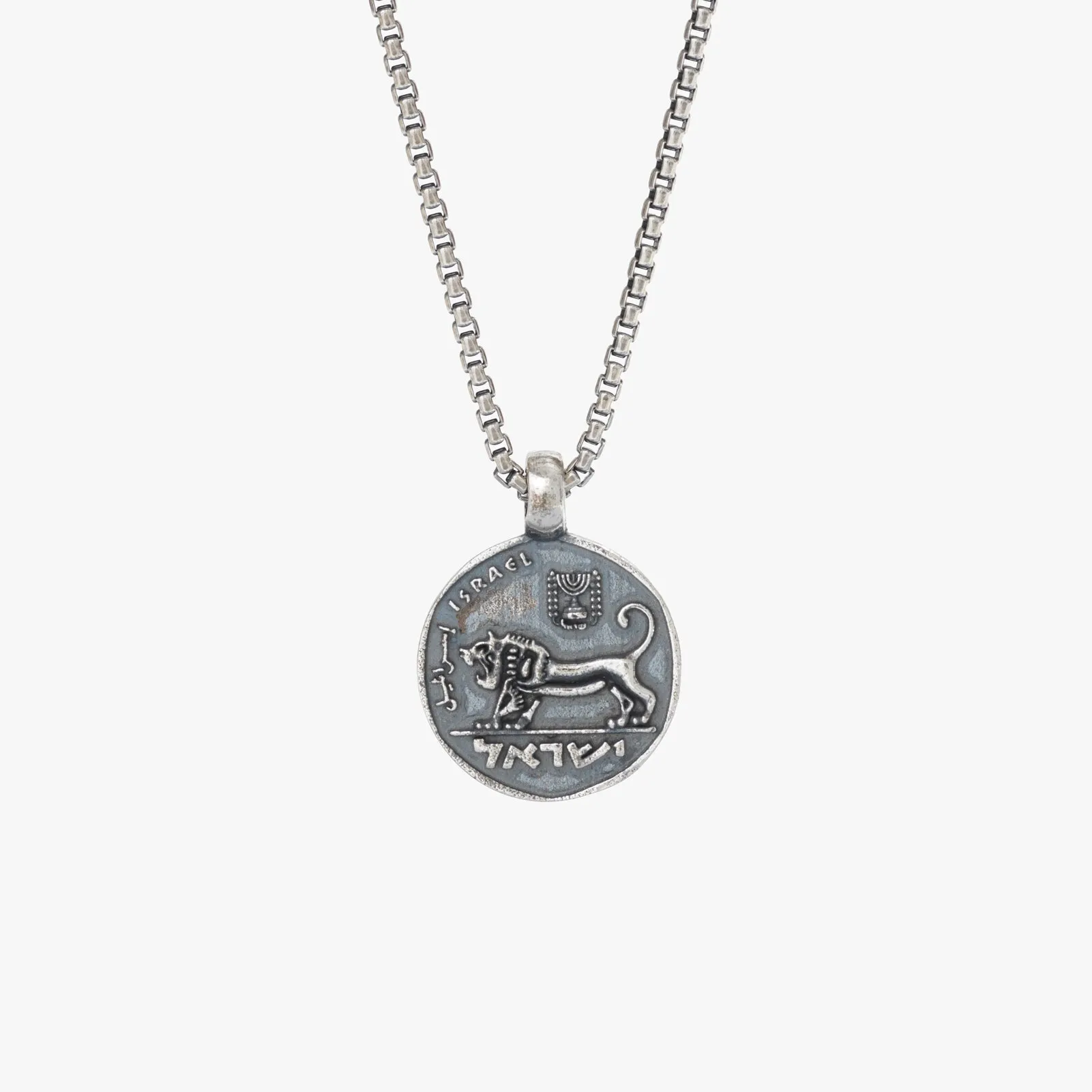 Sterling Silver Ancient Israeli Lion Coin Necklace - 24 inch - PRIVATE SALE sold by Degs & Sal product image thumbnail 2