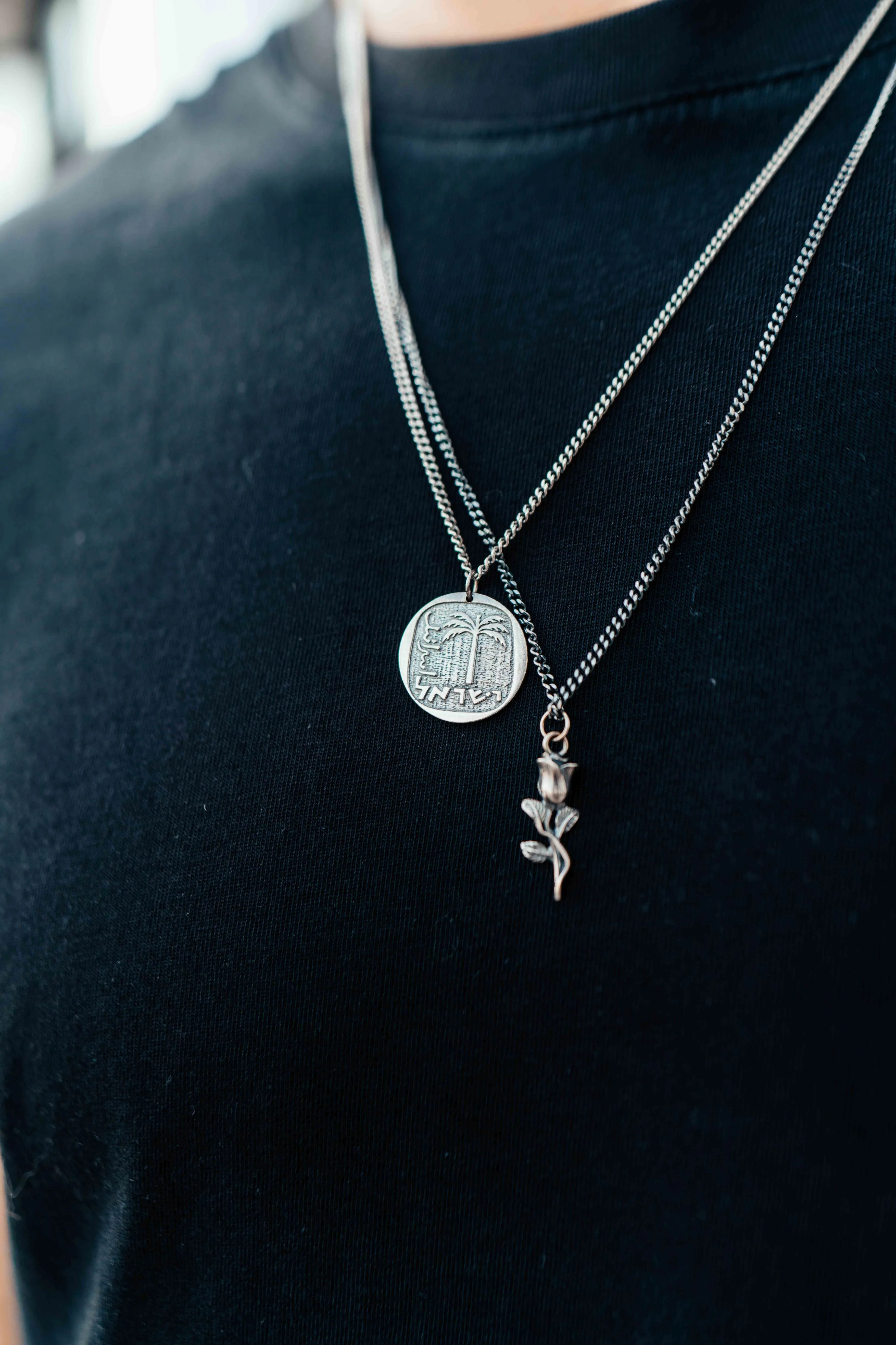 Sterling Silver Israeli Palm Tree Necklace - Pendant and 24 inch - PRIVATE SALE sold by Degs & Sal product image thumbnail 5