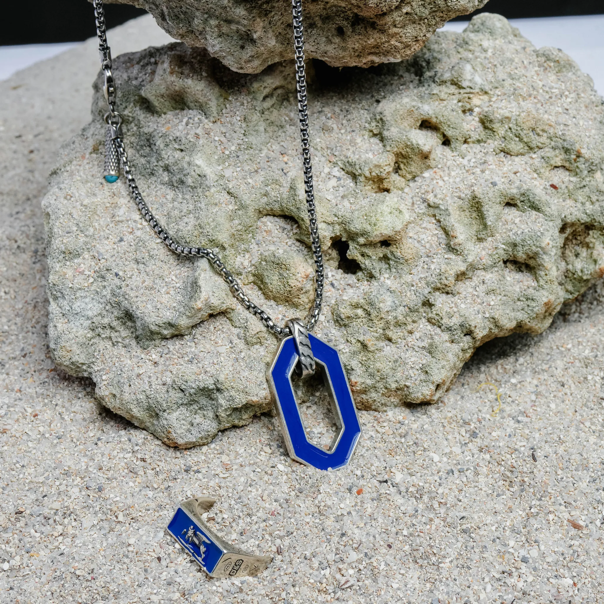 Royal Blue Venetian Lion Ring - PRIVATE SALE sold by Degs & Sal product image thumbnail 3