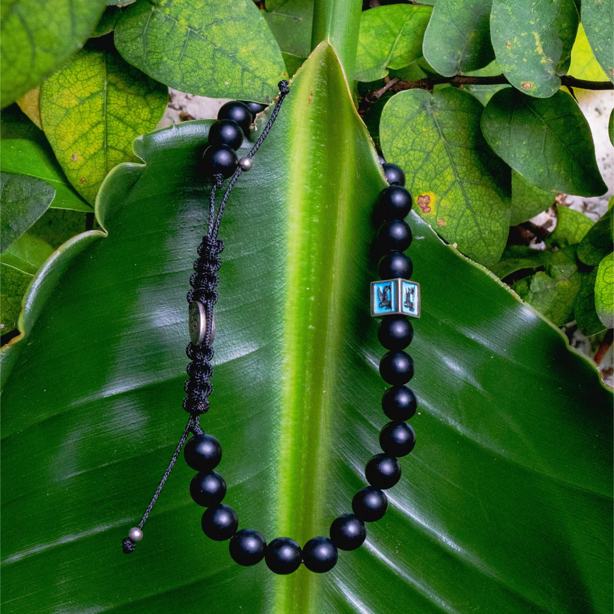 Turquoise Venetian Lion Bracelet with Black Onyx Beads - PRIVATE SALE sold by Degs & Sal product image thumbnail 2