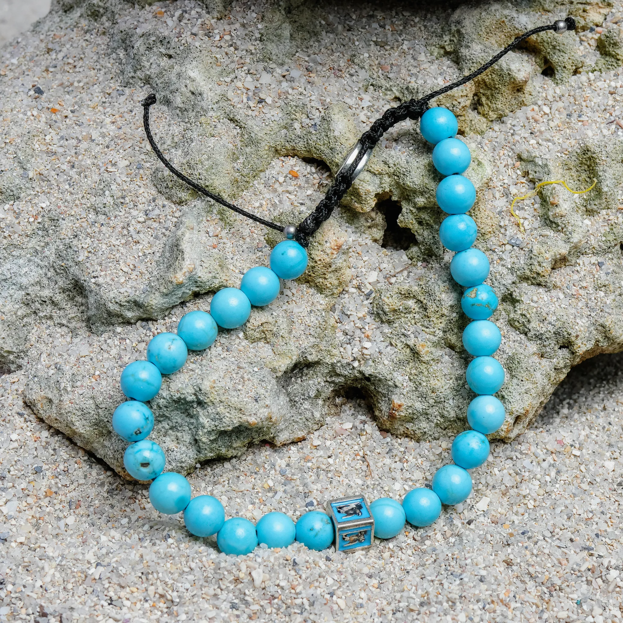 Turquoise Venetian Lion Bracelet with Turquoise Beads - PRIVATE SALE sold by Degs & Sal product image thumbnail 2