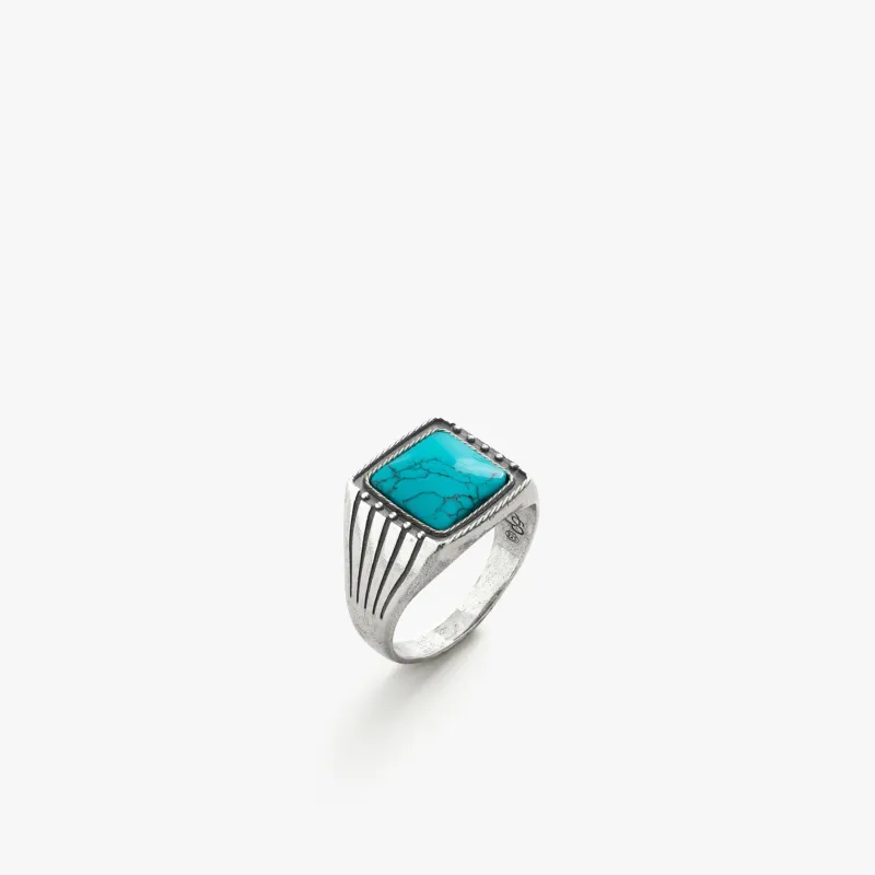 Sterling Silver Easy Rider Ring with Turquoise Stone - Size 11 - PRIVATE SALE sold by Degs & Sal