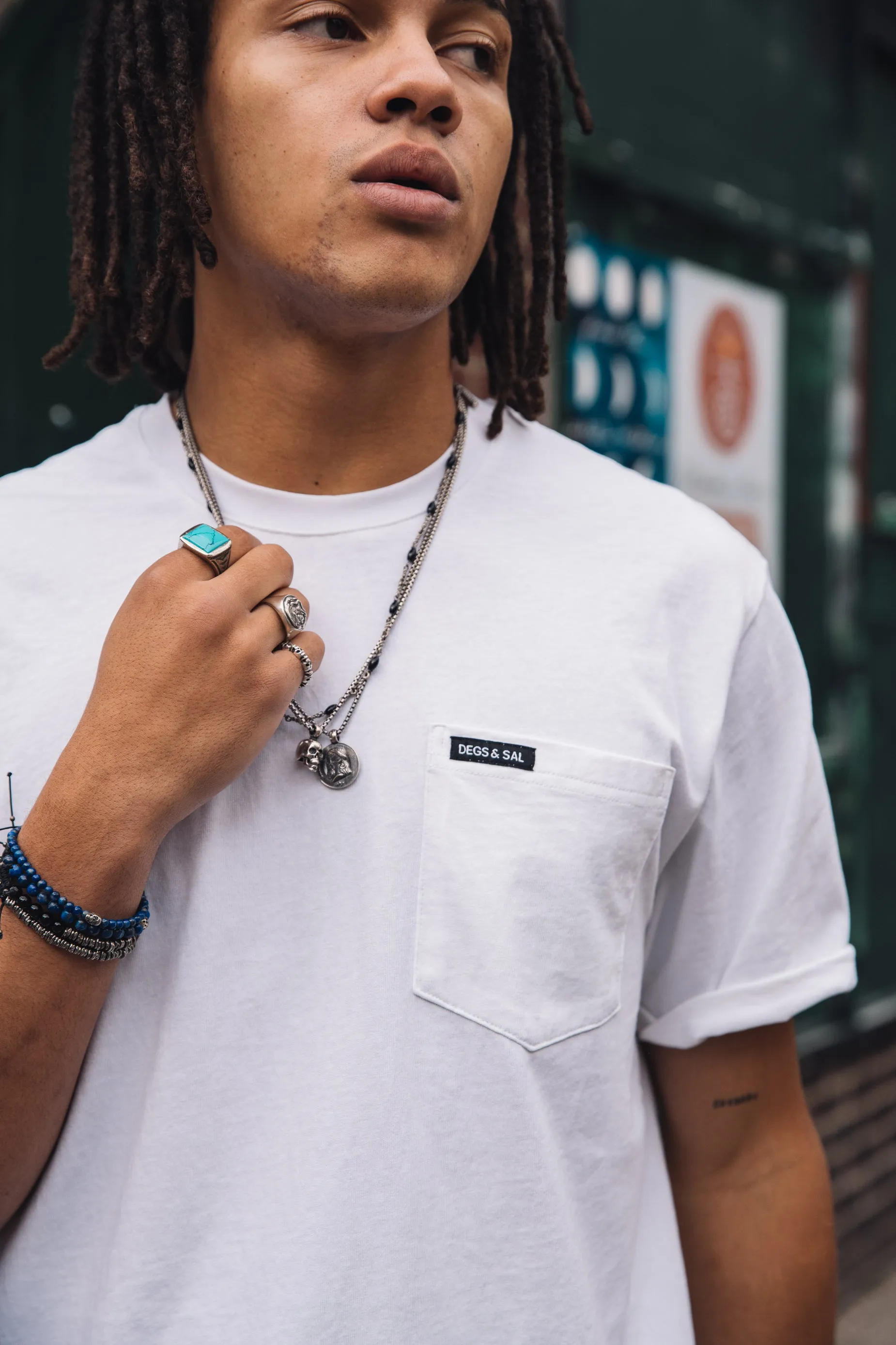 Sterling Silver Lapis Skull Bead Bracelet - PRIVATE SALE sold by Degs & Sal product image thumbnail 2