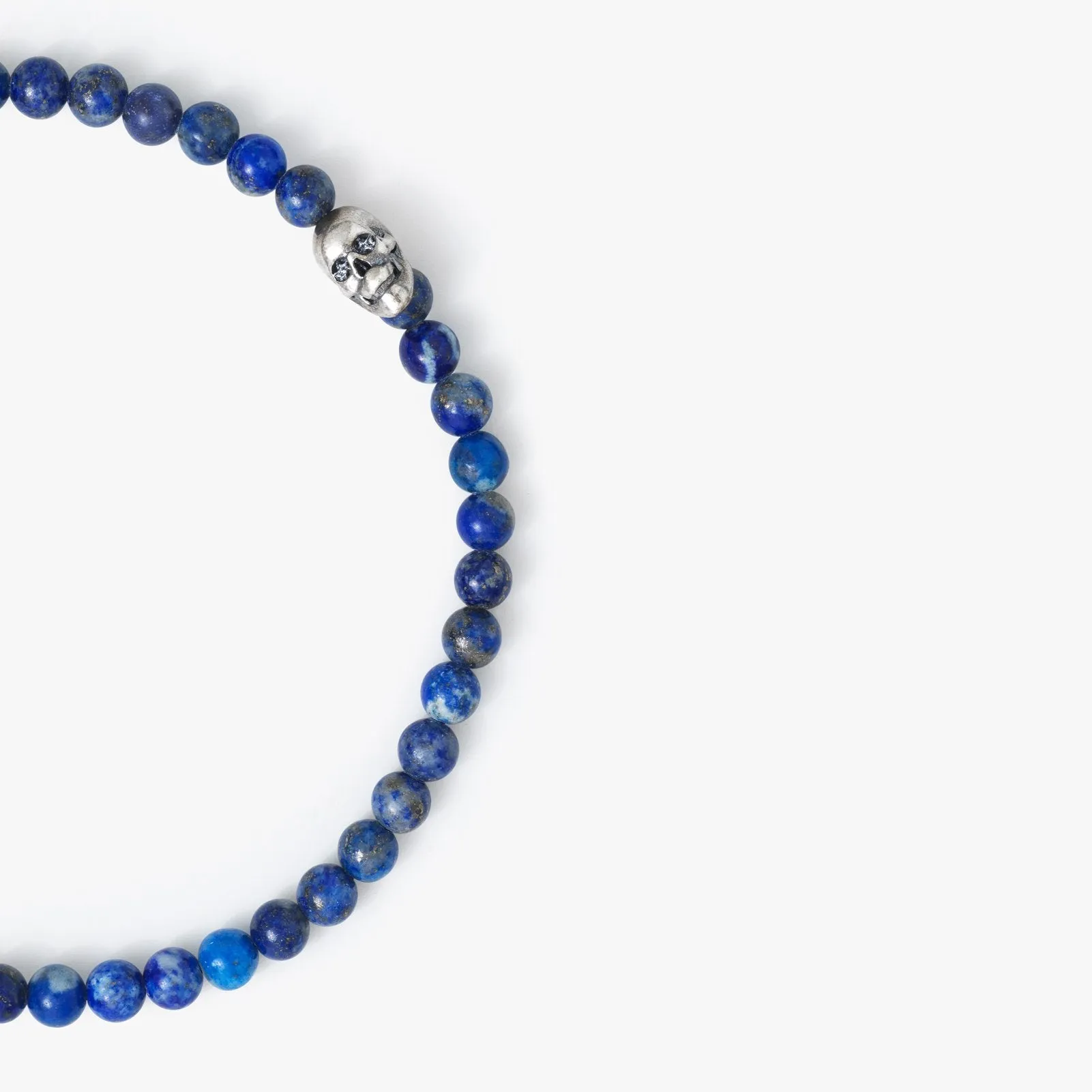 Sterling Silver Lapis Skull Bead Bracelet - PRIVATE SALE sold by Degs & Sal product image thumbnail 3