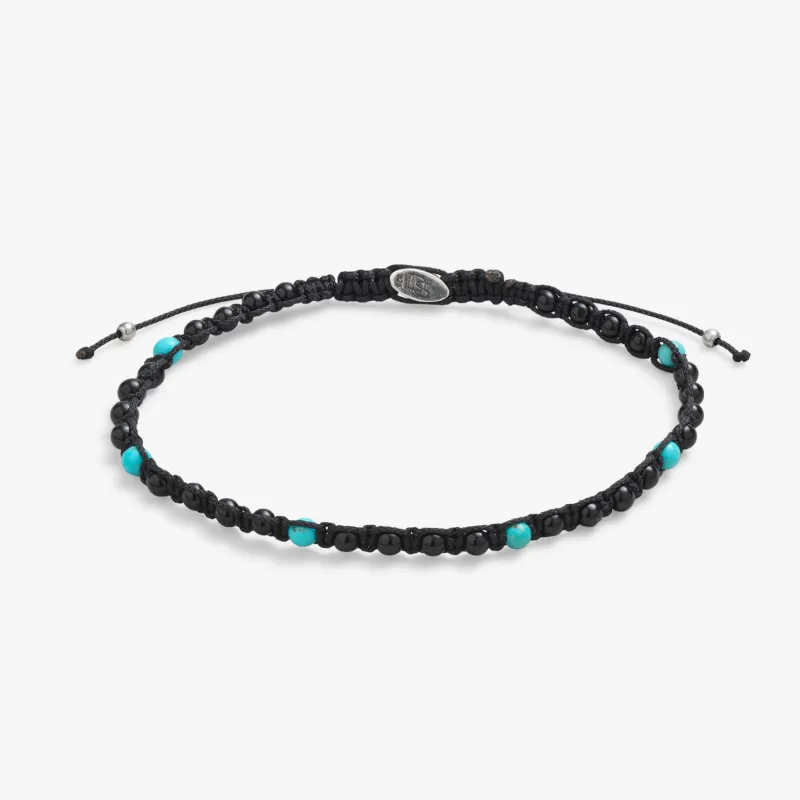 Macramé Bracelet with Turquoise Accents sold by Degs & Sal