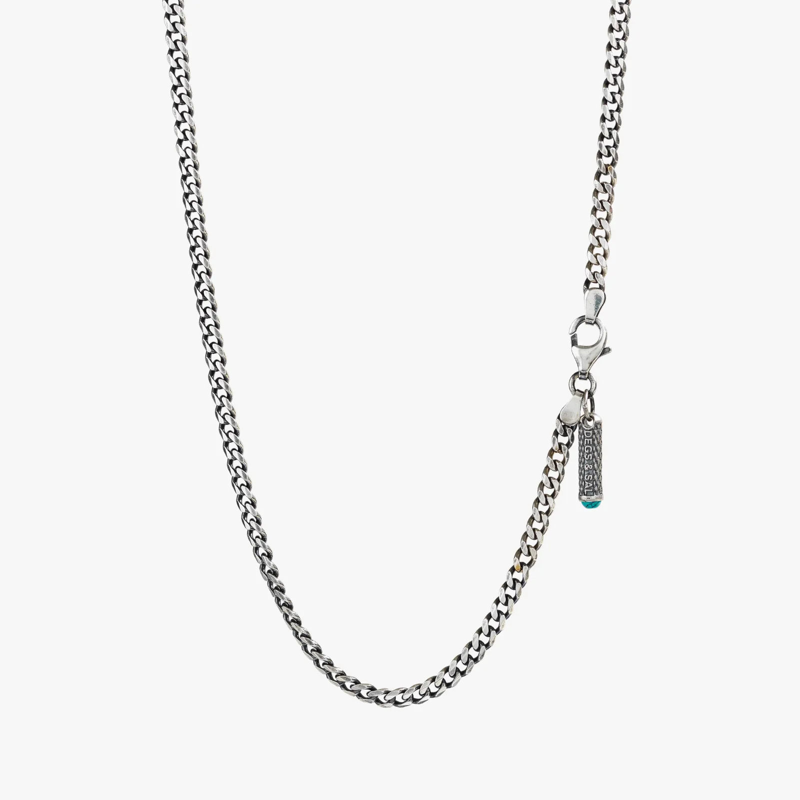 Silver Cuban Chain with Black Onyx sold by Degs & Sal product image thumbnail 3