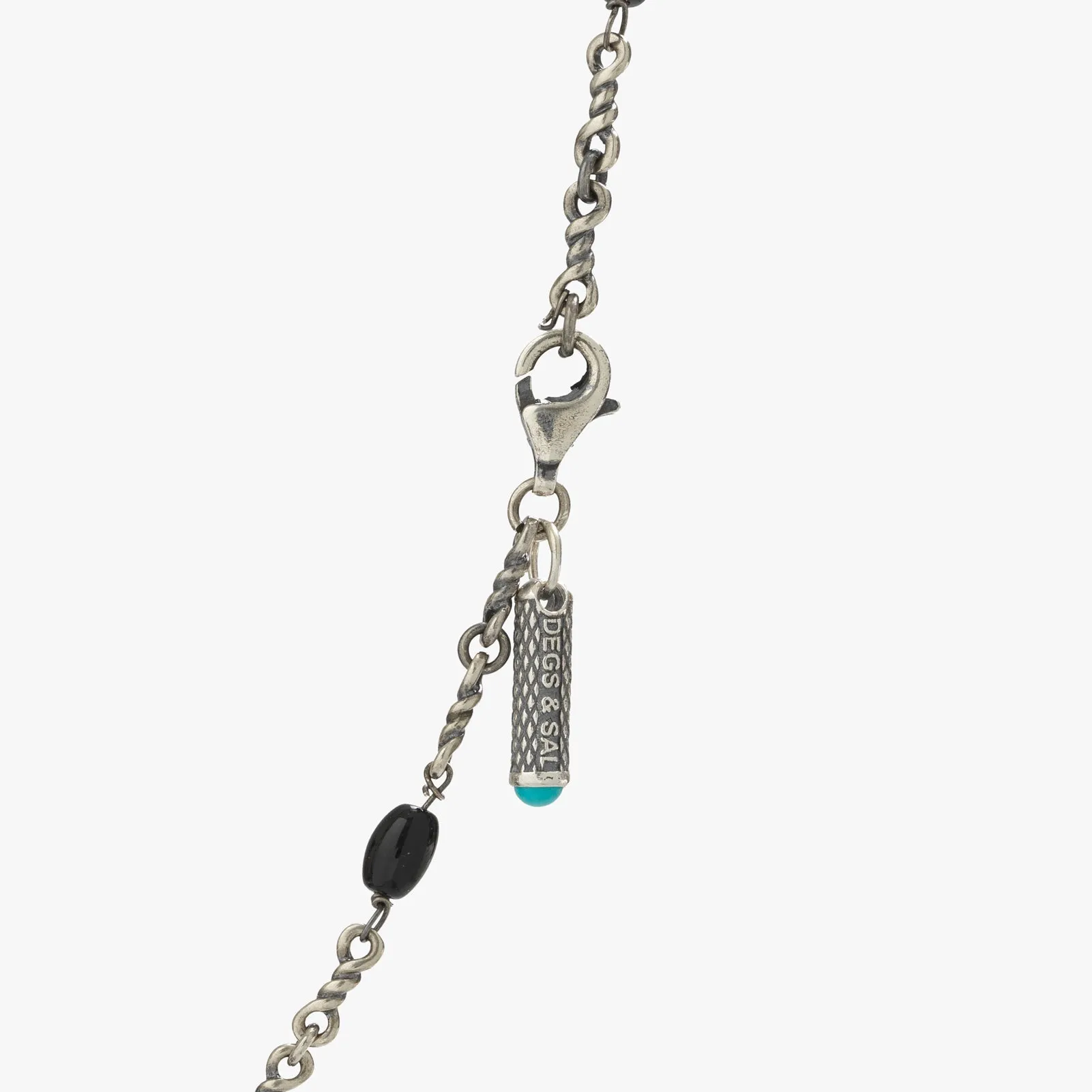 Sterling Silver Black Onyx Twisted Cable Chain Necklace - Private Sale sold by Degs & Sal product image thumbnail 2