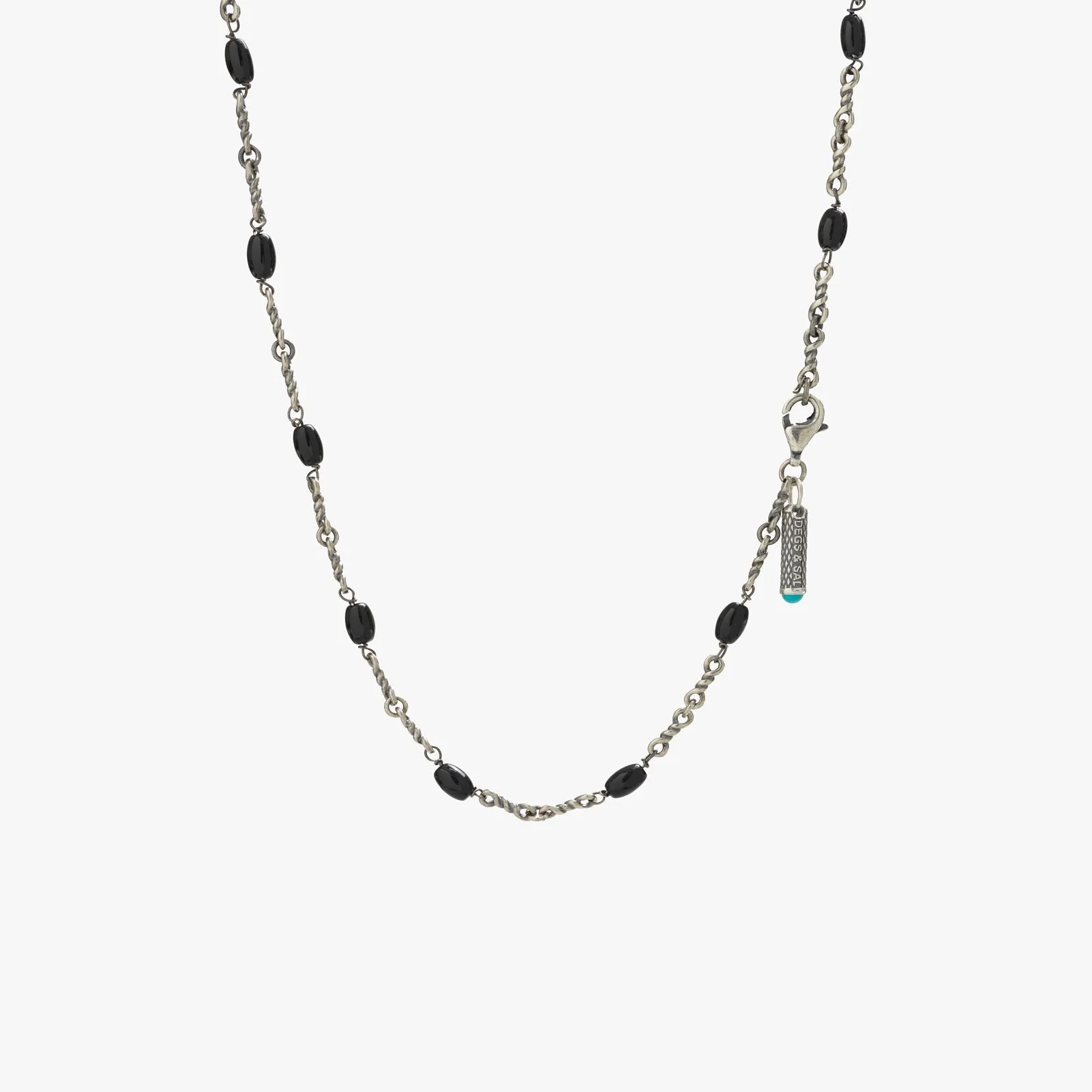 Sterling Silver Black Onyx Twisted Cable Chain Necklace - Private Sale sold by Degs & Sal product image thumbnail 3