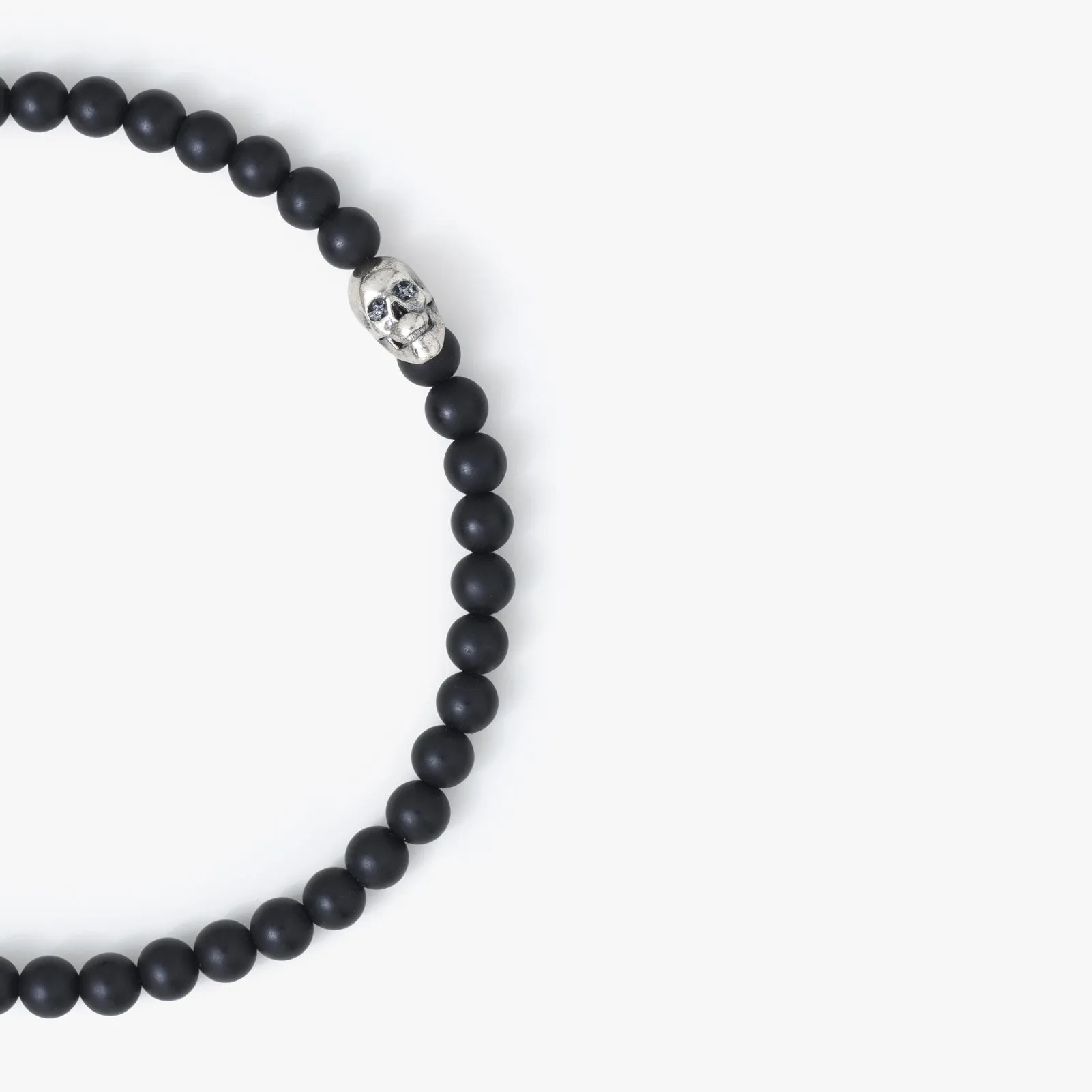 Sterling Silver Black Skull Bead Bracelet - PRIVATE SALE sold by Degs & Sal product image thumbnail 4