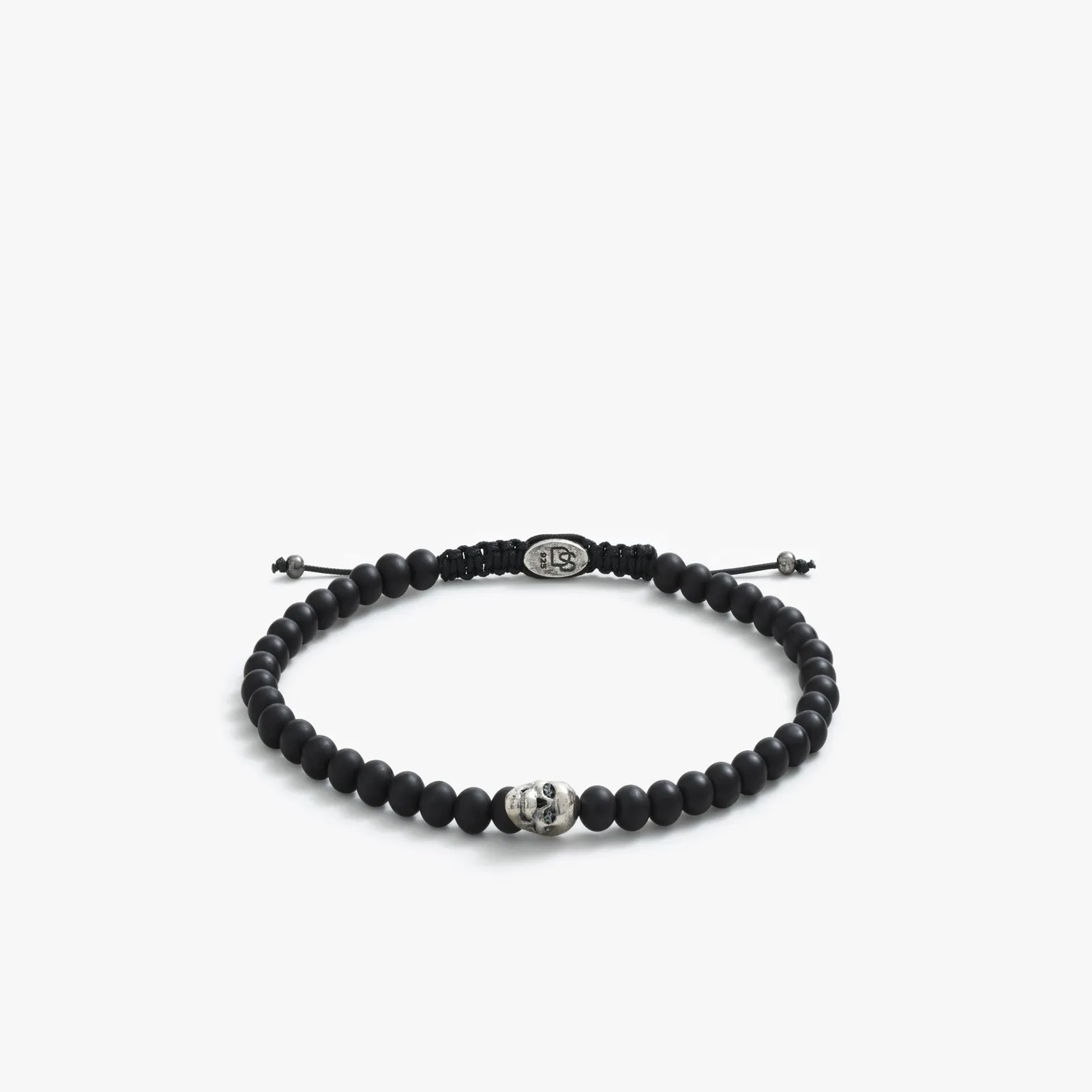 Sterling Silver Black Skull Bead Bracelet - PRIVATE SALE sold by Degs & Sal