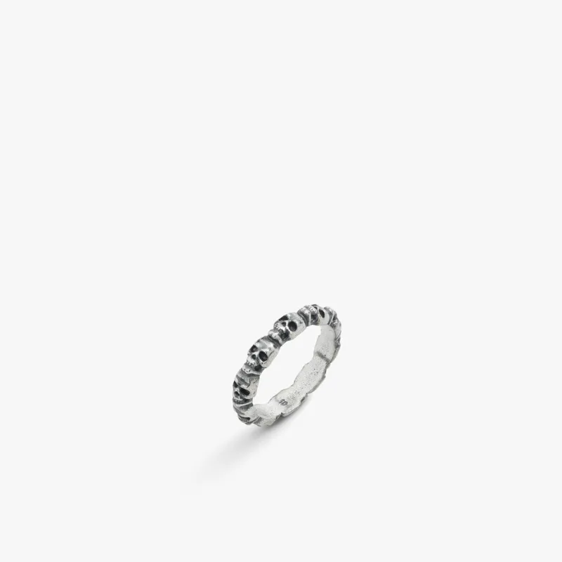 Sterling Silver Mini Skull Head Ring - Private Sale made by Degs & Sal