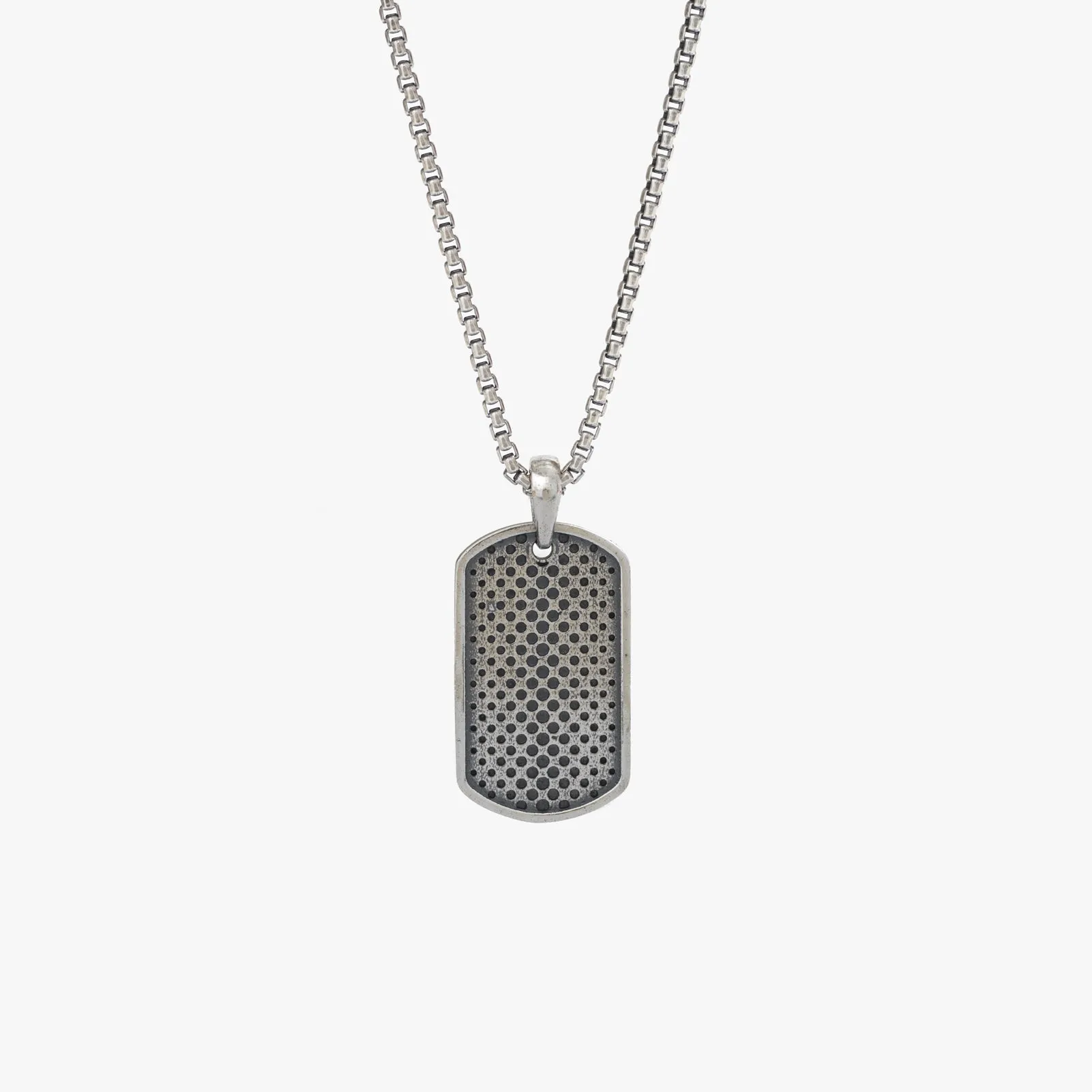 Sterling Silver Dotted Dog Tag Necklace - BOGO sold by Degs & Sal product image thumbnail 3