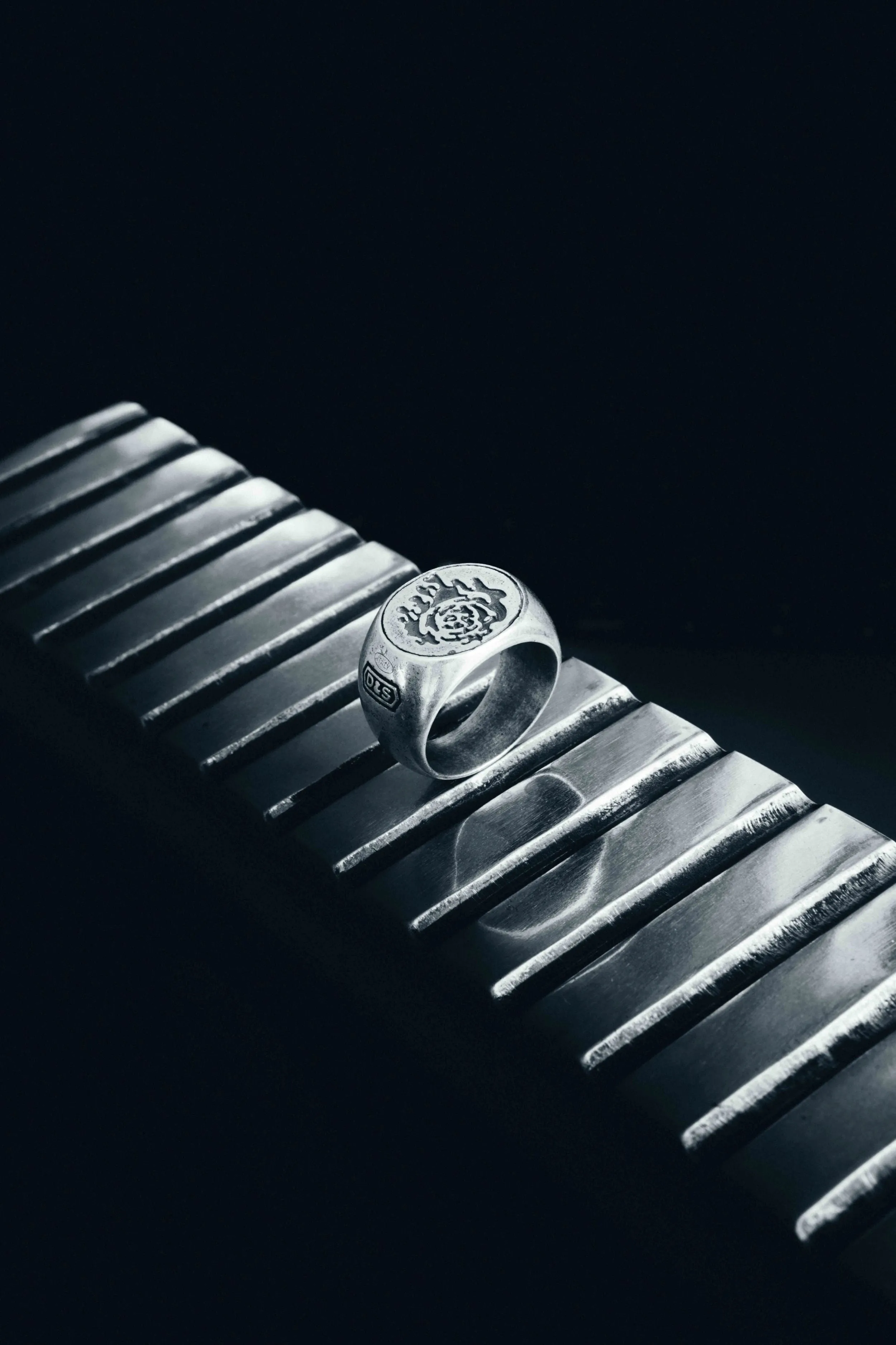 Sterling Silver Rose Signet Ring - BOGO sold by Degs & Sal product image thumbnail 2