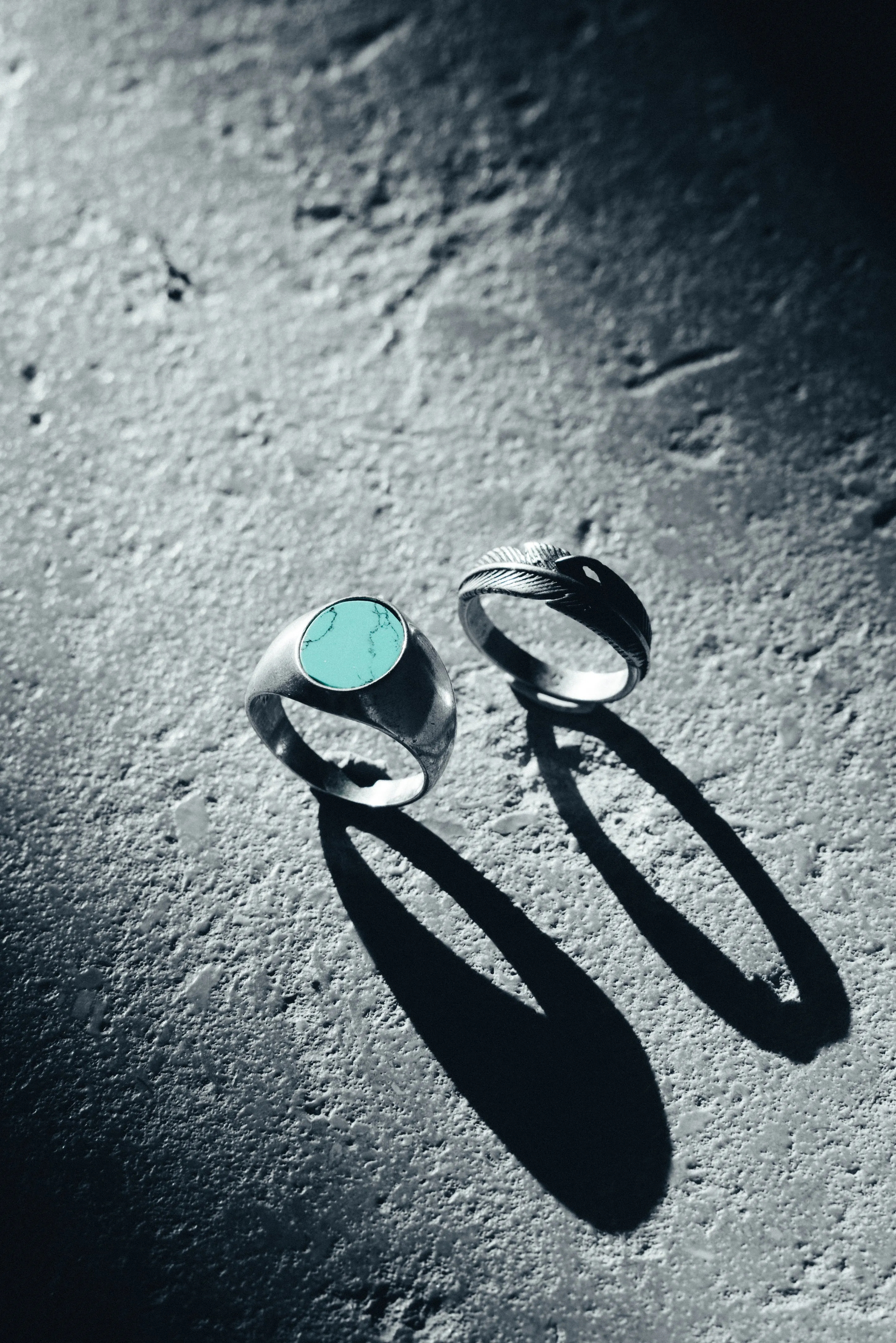 Sterling Silver Smooth Signet Ring with Turquoise Stone - BOGO sold by Degs & Sal product image thumbnail 3