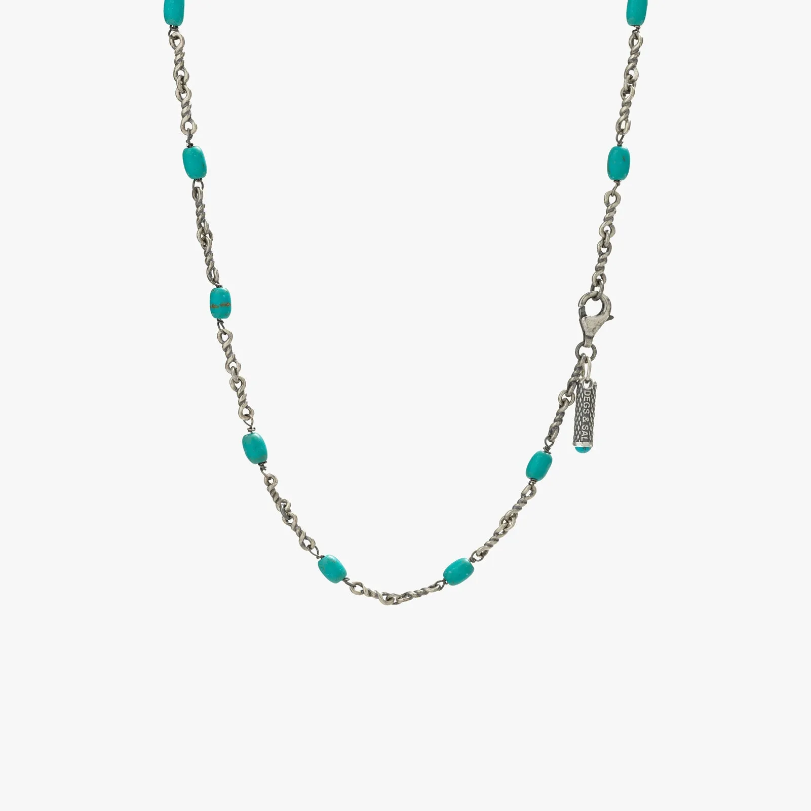 Sterling Silver Turquoise Twisted Cable Chain Necklace - BOGO sold by Degs & Sal product image thumbnail 4