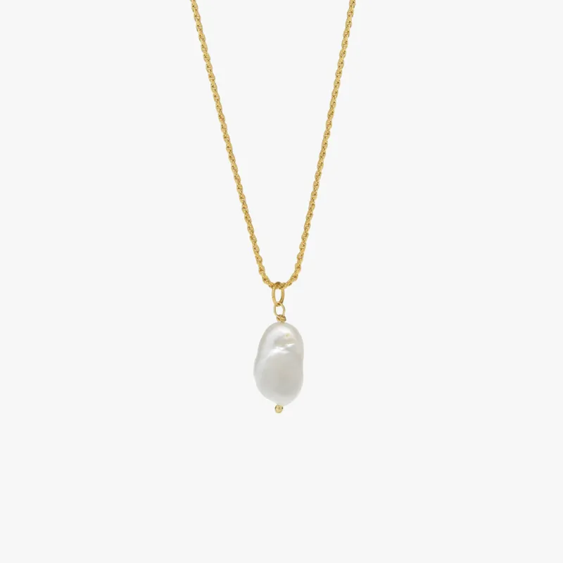 Gold Pearl Pendant Necklace - BOGO made by Degs & Sal