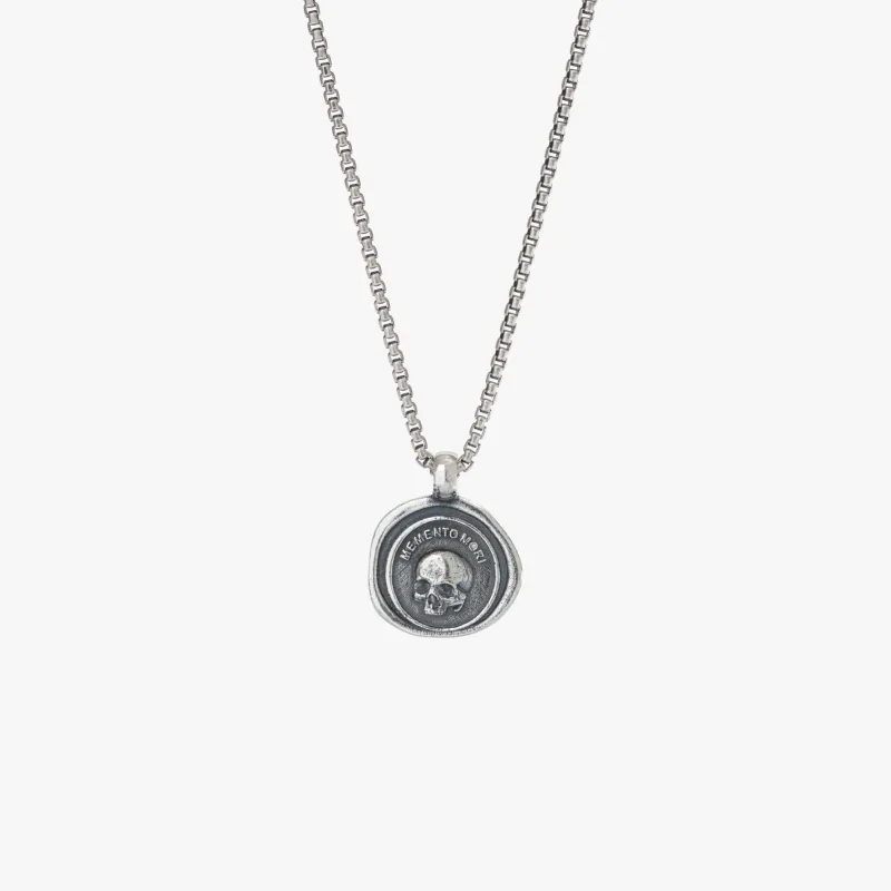 Sterling Silver Memento Mori Necklace - BOGO made by Degs & Sal