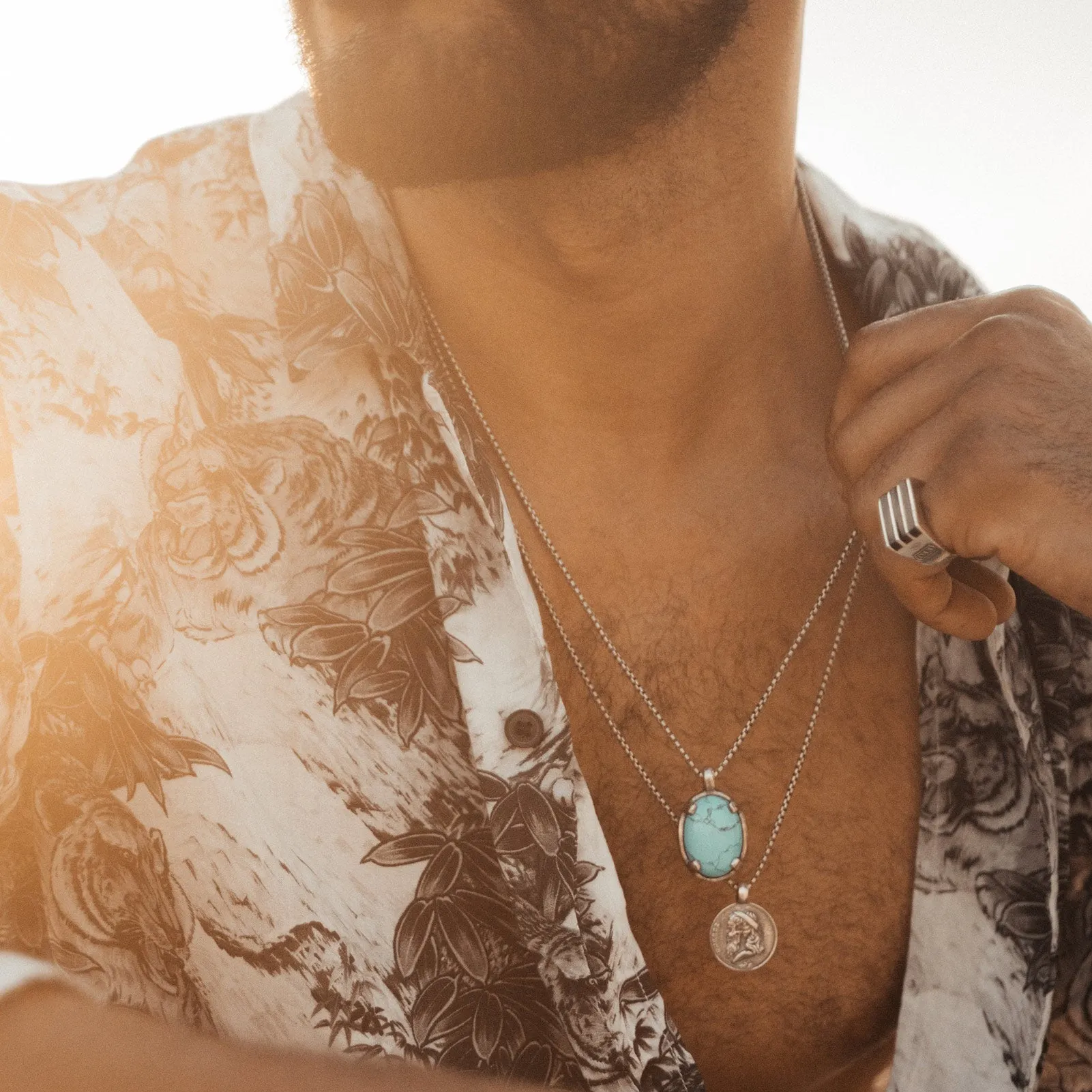 Sterling Silver Turquoise Stone Necklace - BOGO sold by Degs & Sal product image thumbnail 2