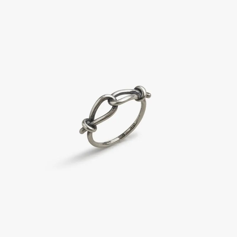 Silver Interlock Ring made by Degs & Sal